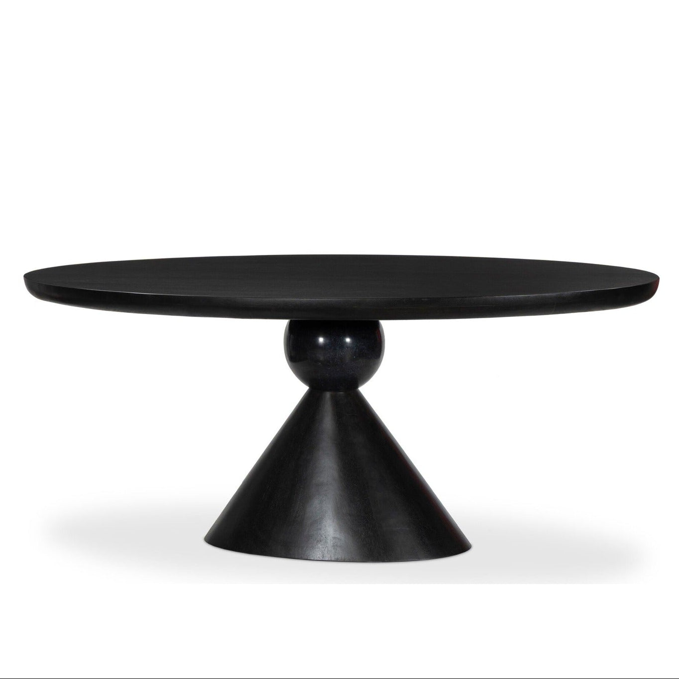 Four Hands Bibianna Worn Black Parawood Oval Dining Table