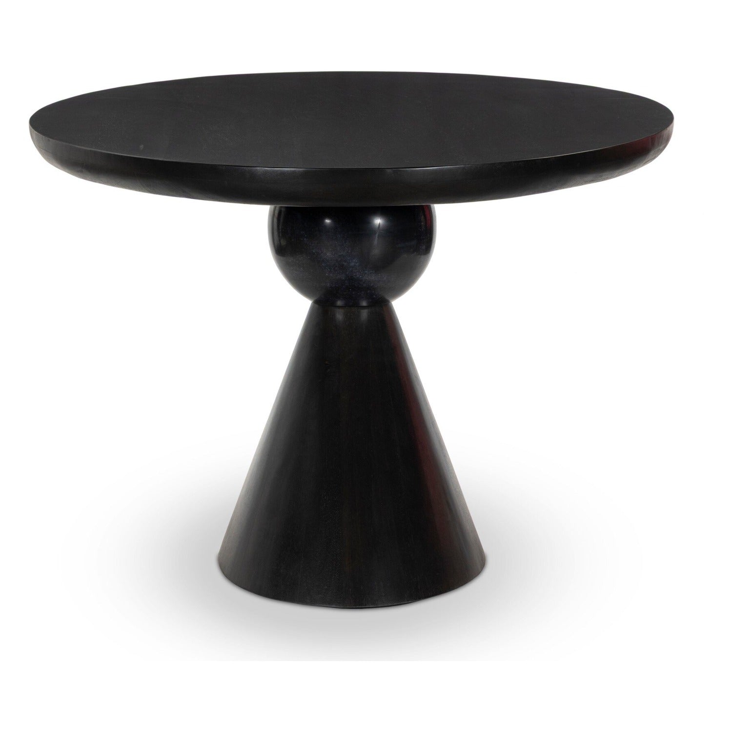 Four Hands Bibianna Worn Black Parawood Oval Dining Table