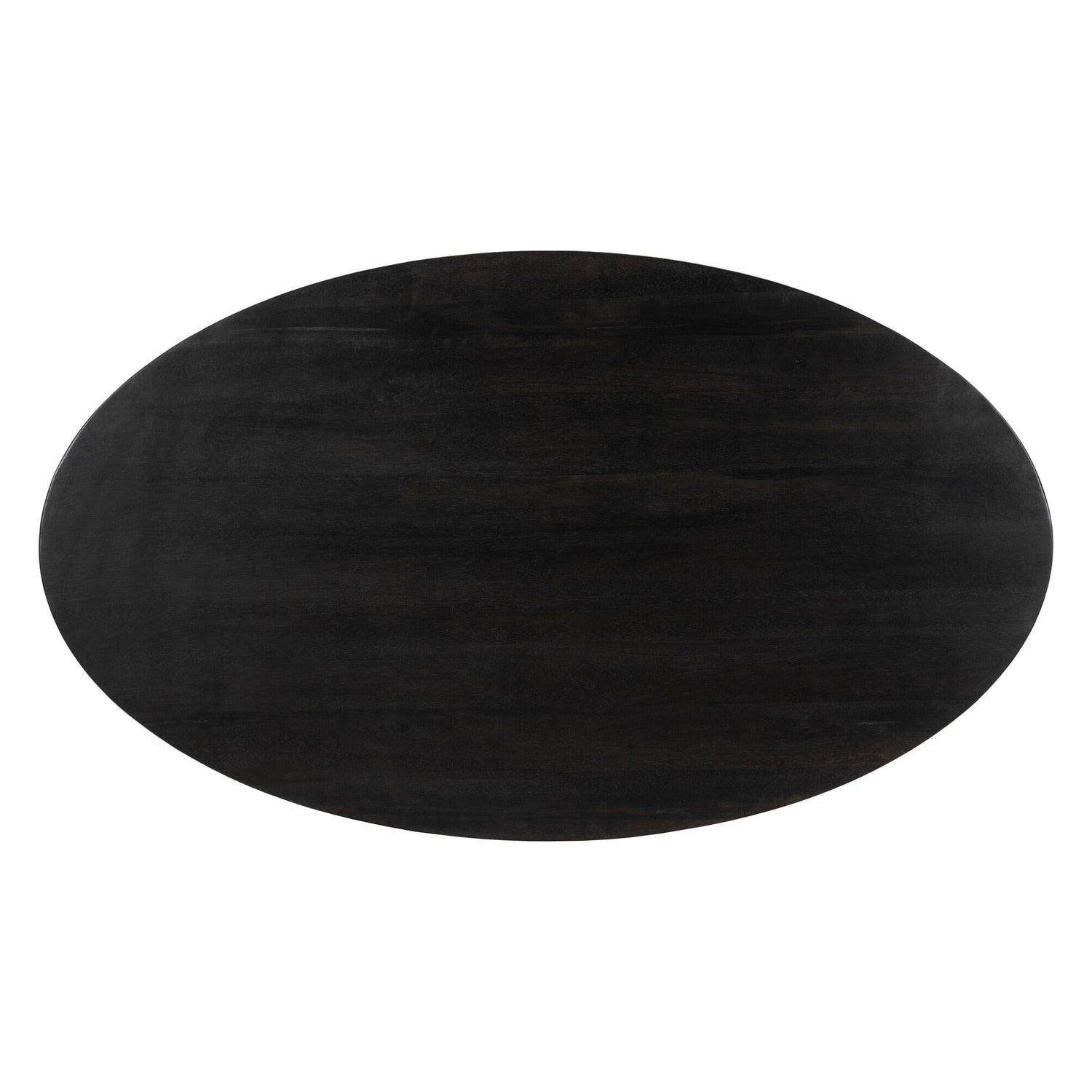 Four Hands Bibianna Worn Black Parawood Oval Dining Table