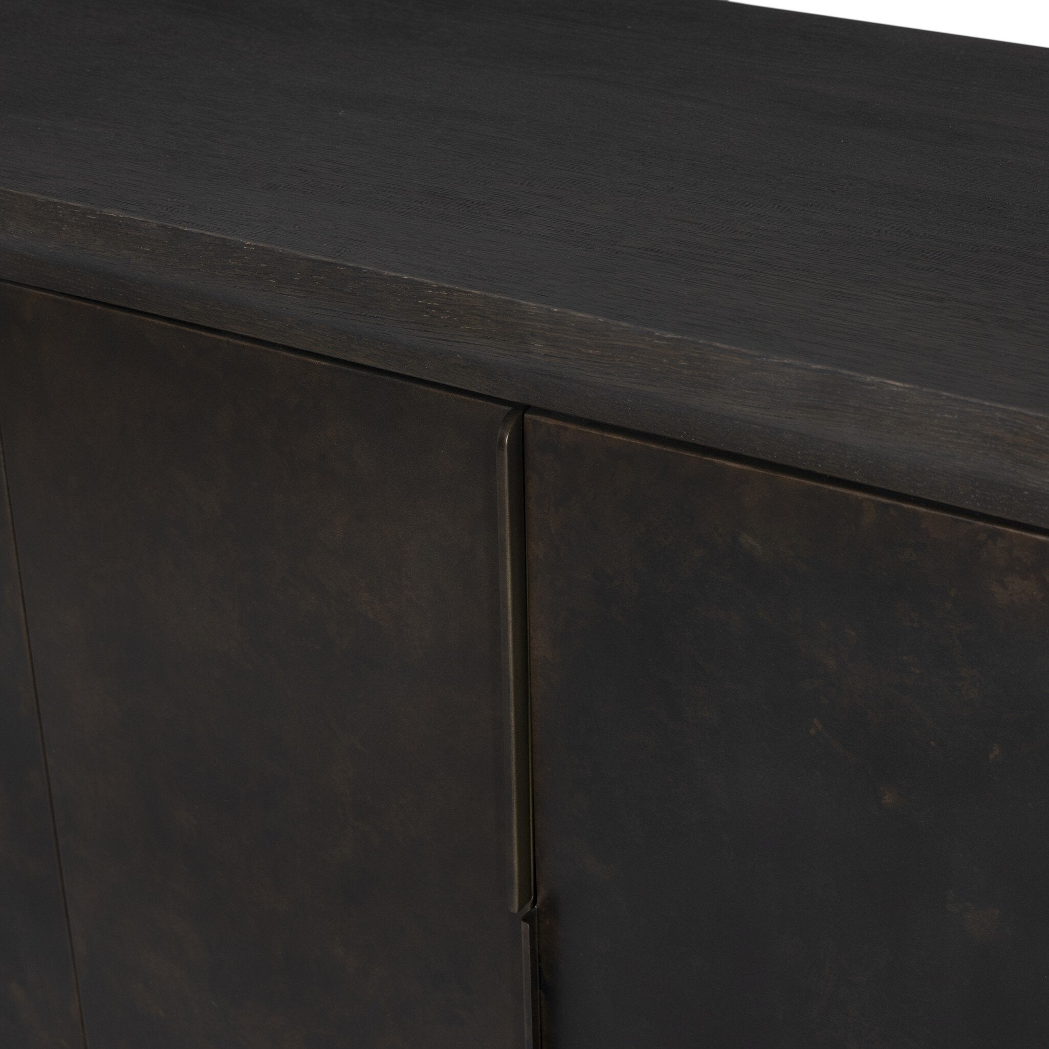 Four Hands Arlington Espresso Oak 4 Door Sideboard close-up detail 6
