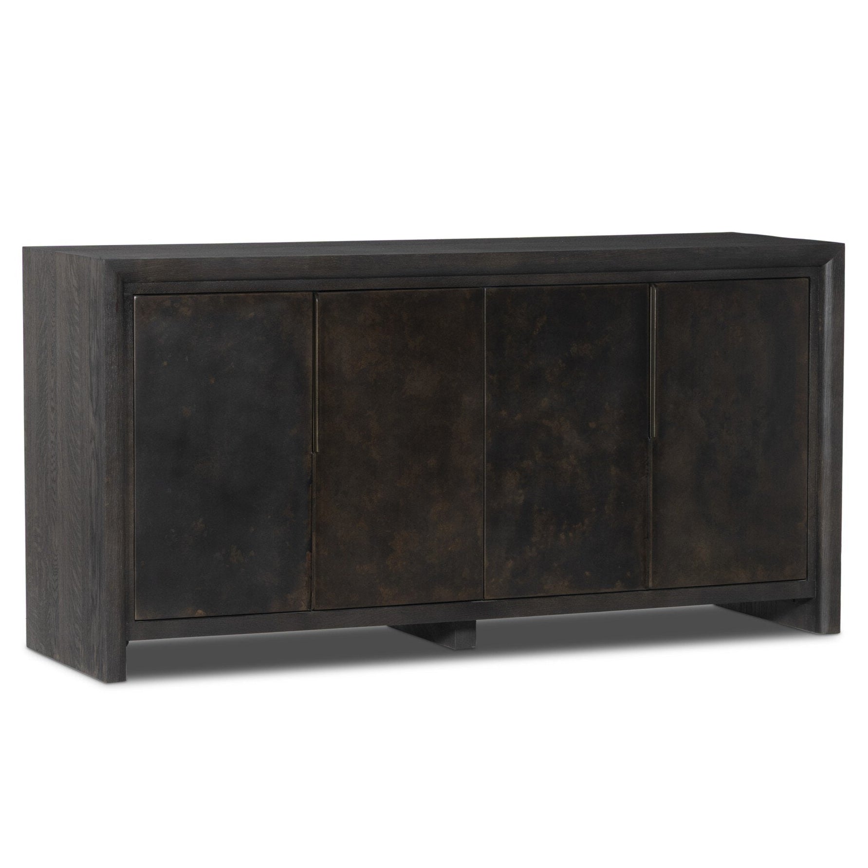 Four Hands Arlington Espresso Oak 4 Door Sideboard styled view