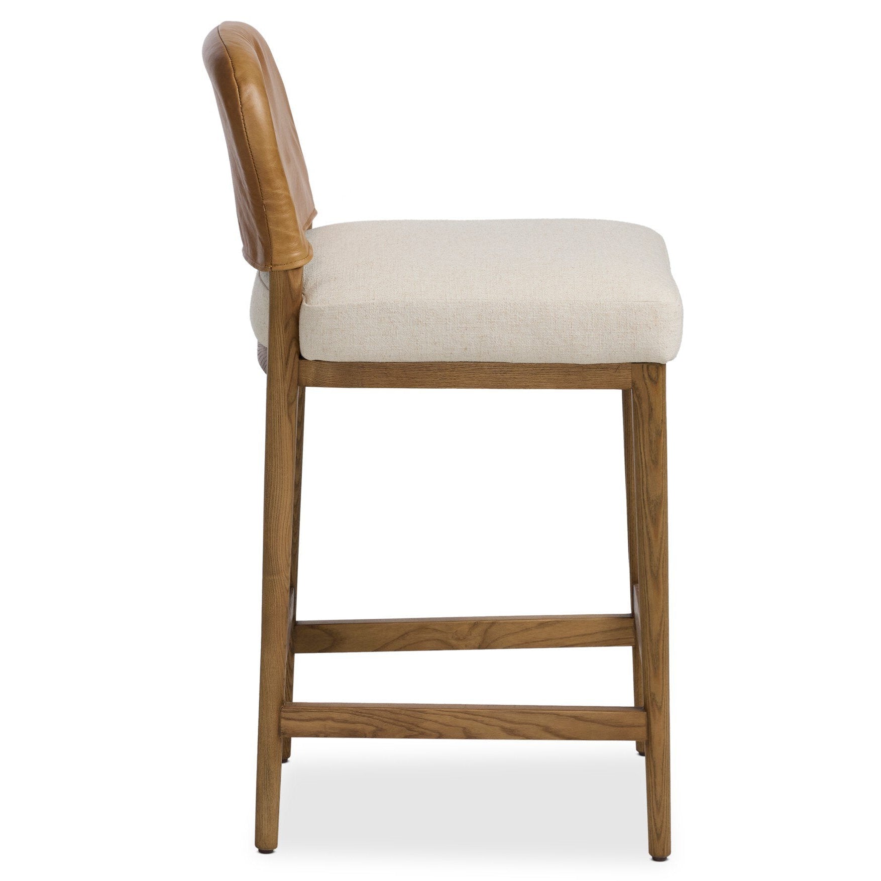 Four Hands Ryver Antwerp Natural Counter Stool side view
