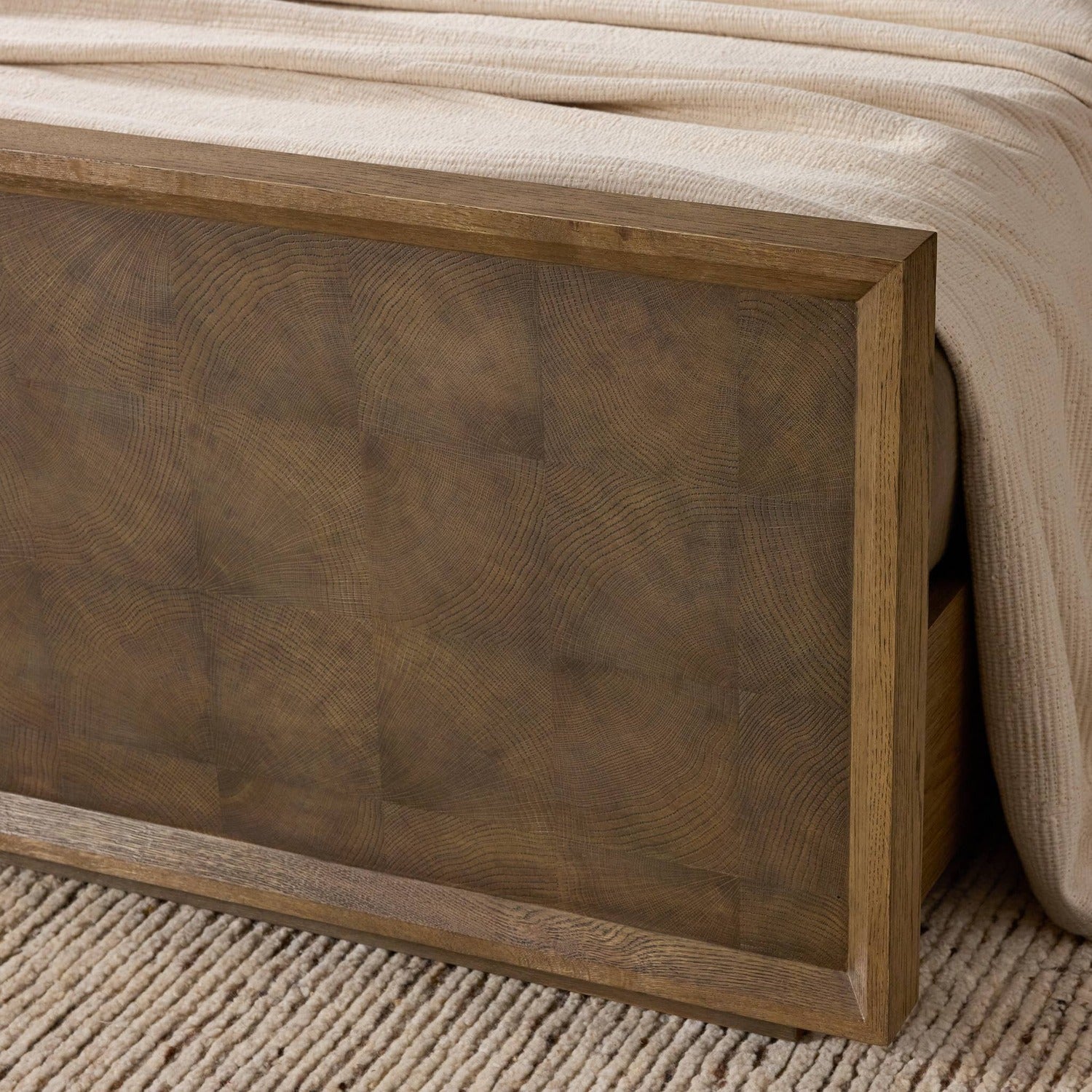 Four Hands Salta Brown Oak Thin Oyster Bed