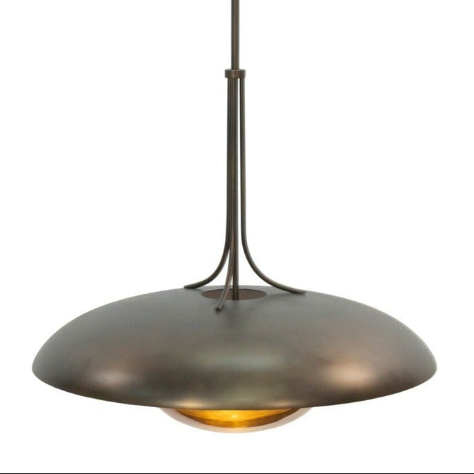 Four Hands Broma Smoked Brown Glass Pendant
