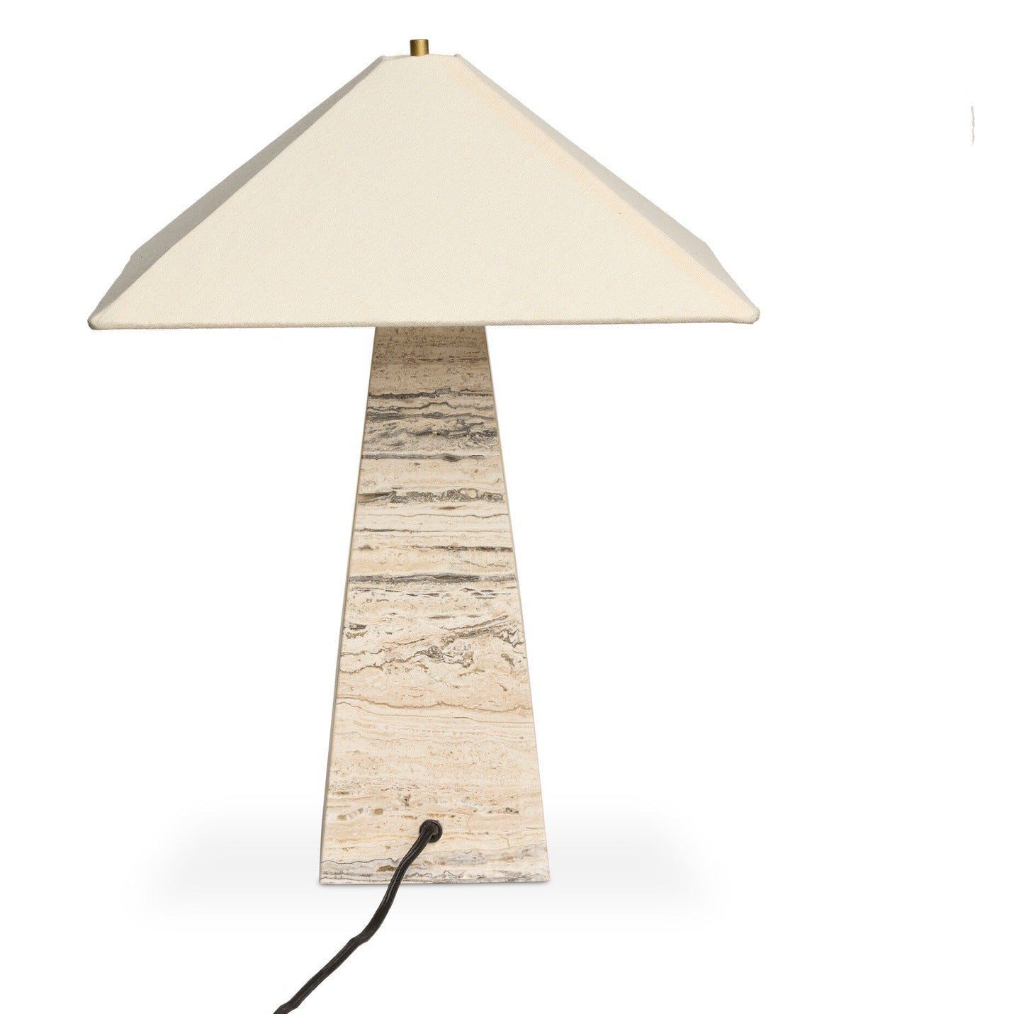 Four Hands Andros White Travertine Table Lamp