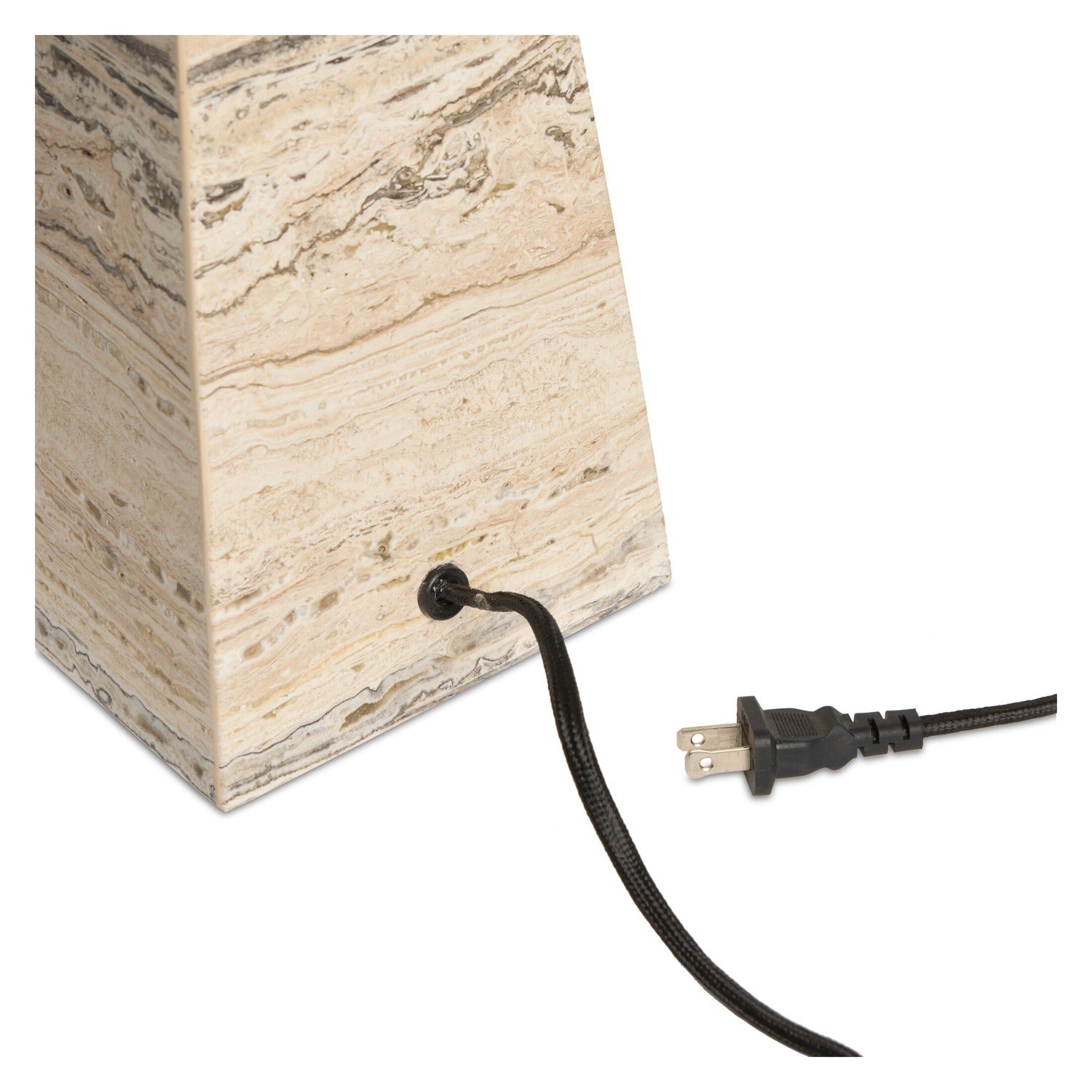 Four Hands Andros White Travertine Table Lamp