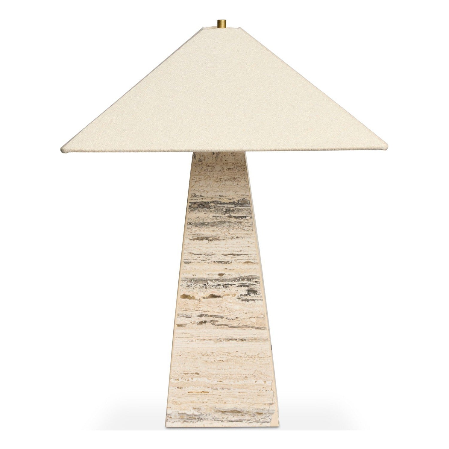 Four Hands Andros White Travertine Table Lamp