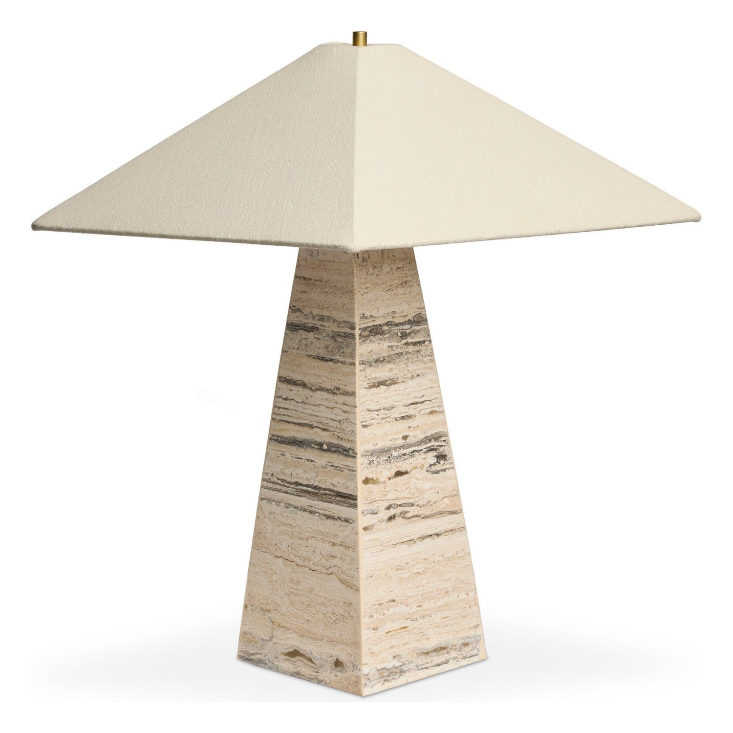 Four Hands Andros White Travertine Table Lamp