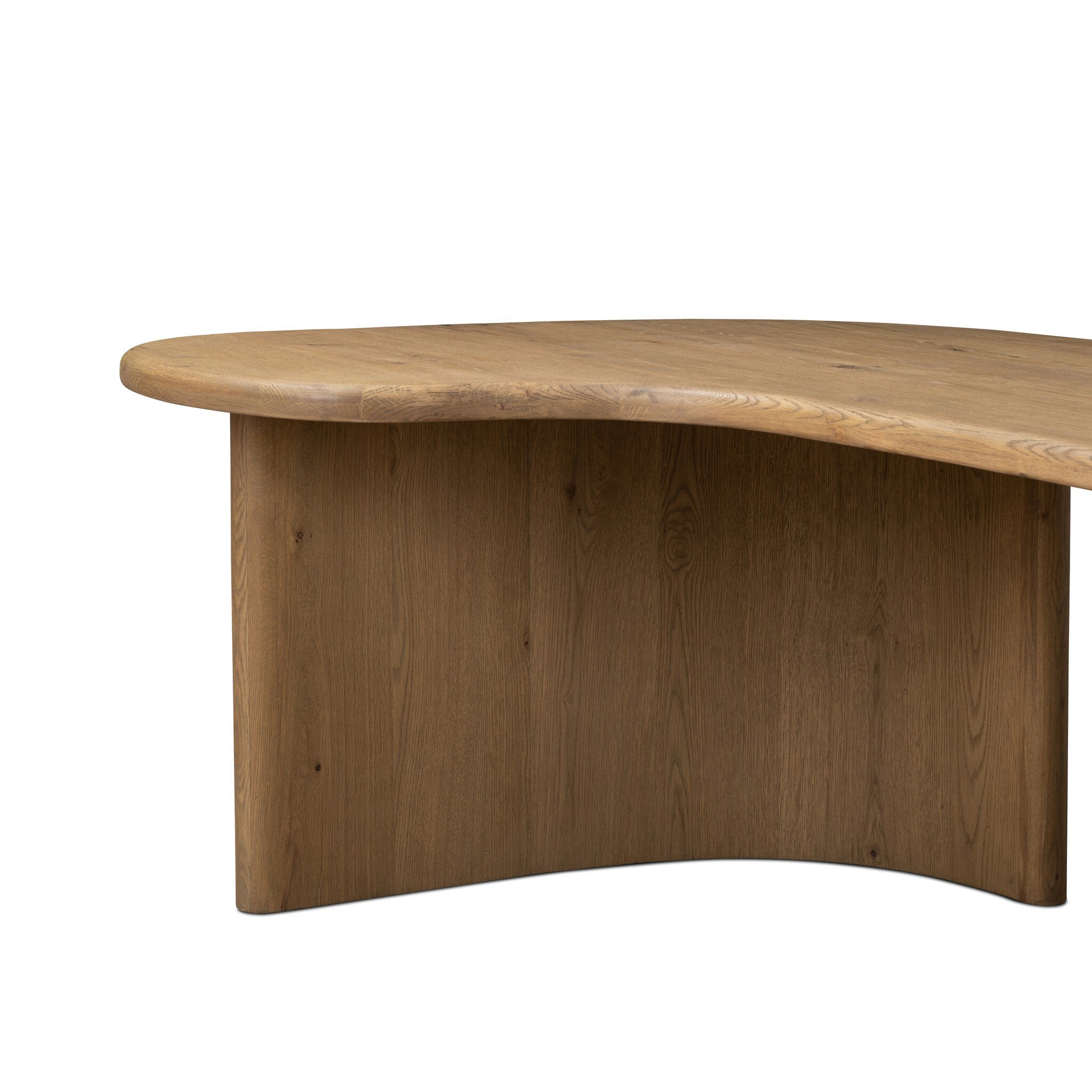 Four Hands Roan Aged Smoked Oak Desk close-up detail 4