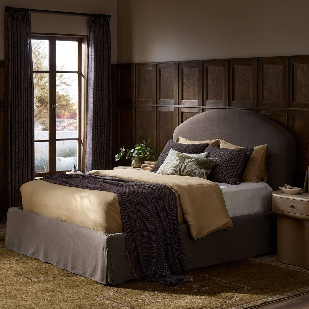 Four Hands Oasley Savoy Coffee Slipcover Bed