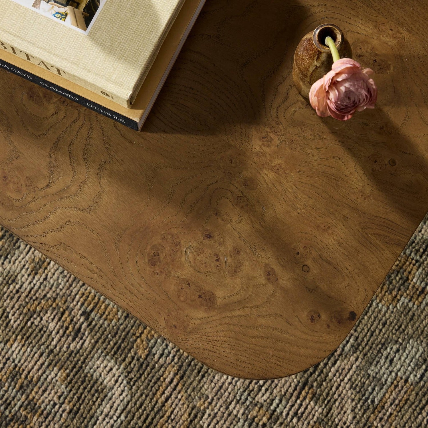 Four Hands Morley Rye Medium Burl Coffee Table