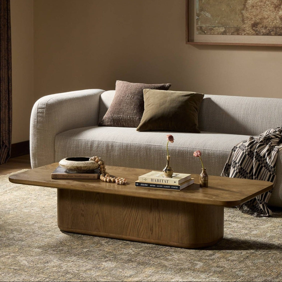 Four Hands Morley Rye Medium Burl Coffee Table