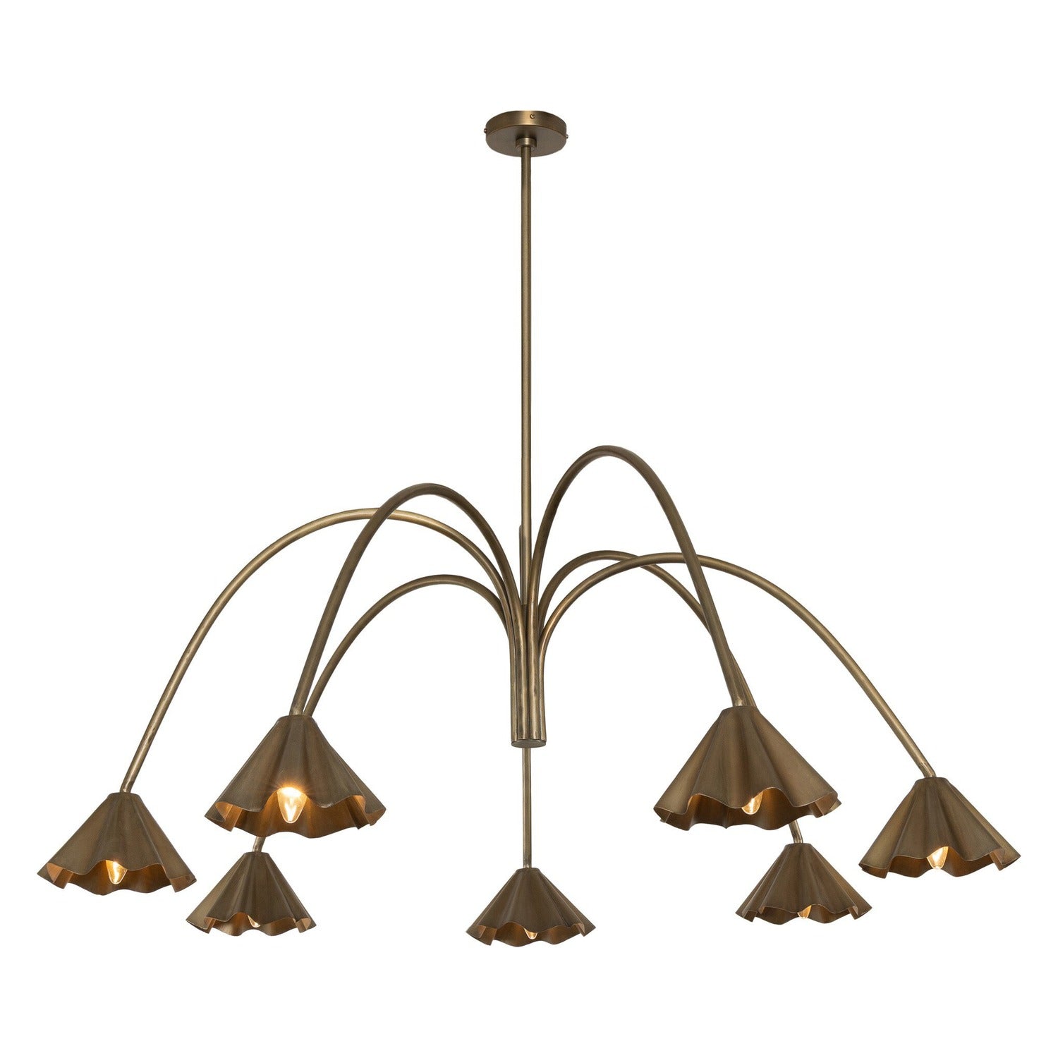 Four Hands Amabella Aged Antique Brass Chandelier