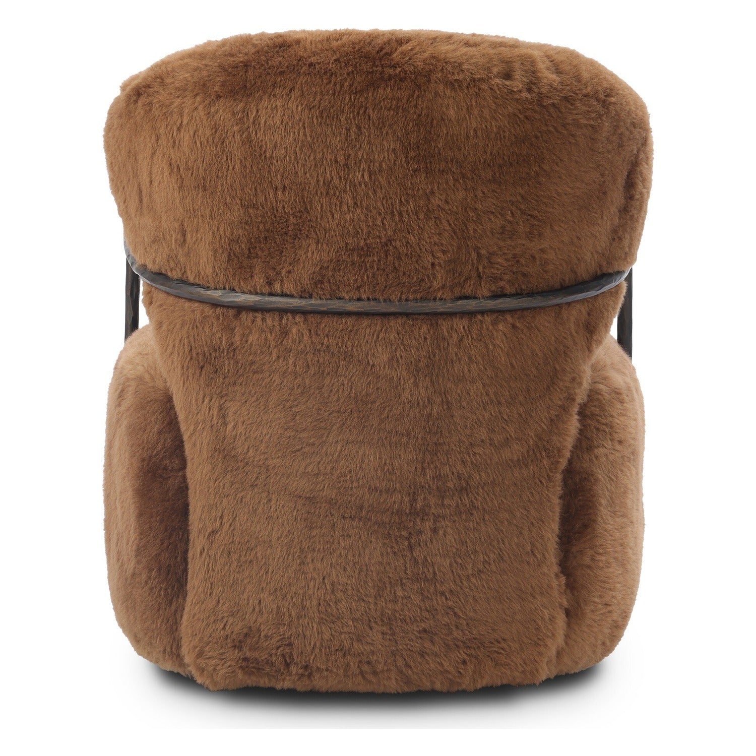 Four Hands Plath Ochre Shearling Swivel Chair