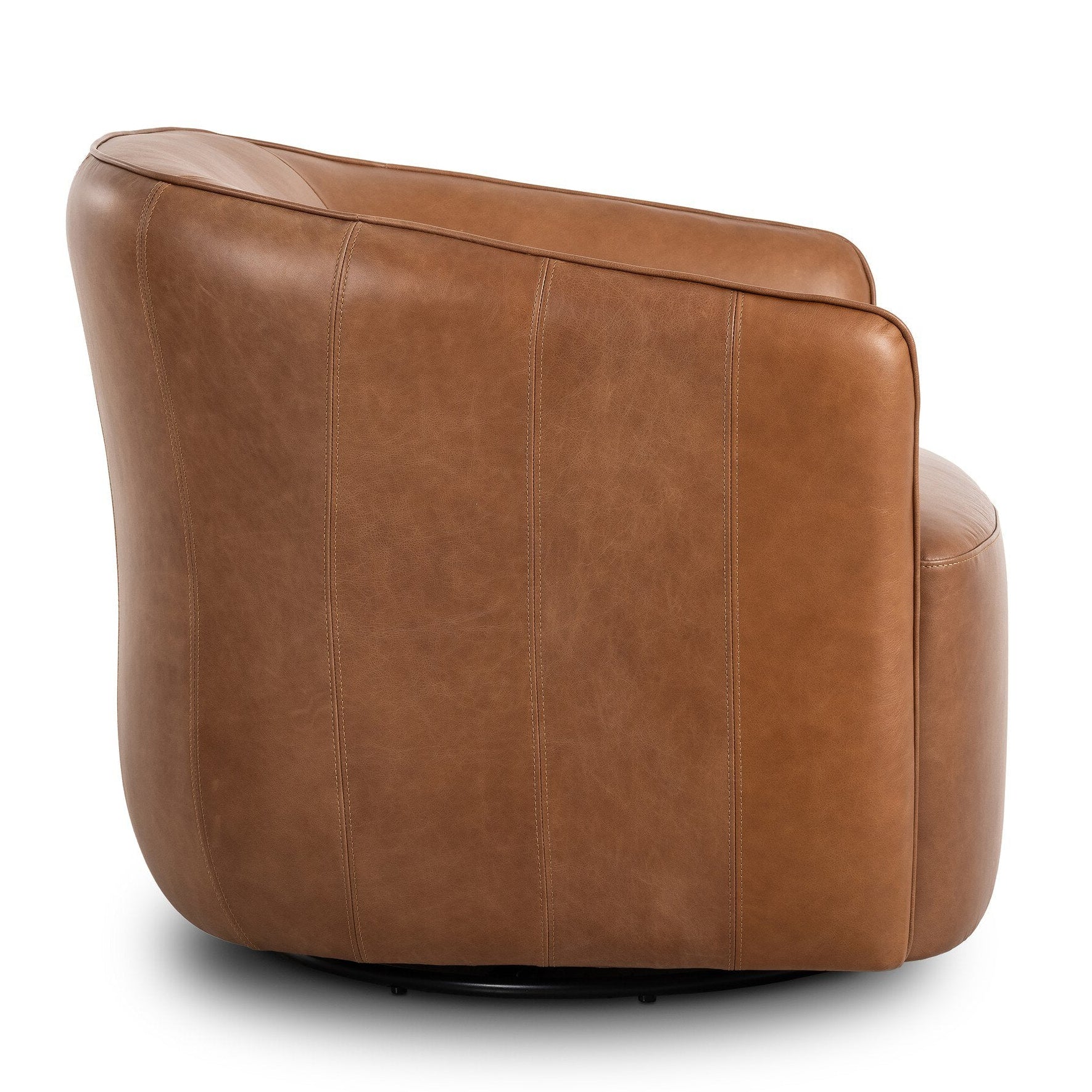 Four Hands Rodgers Sonoma Chestnut Swivel Chair side view