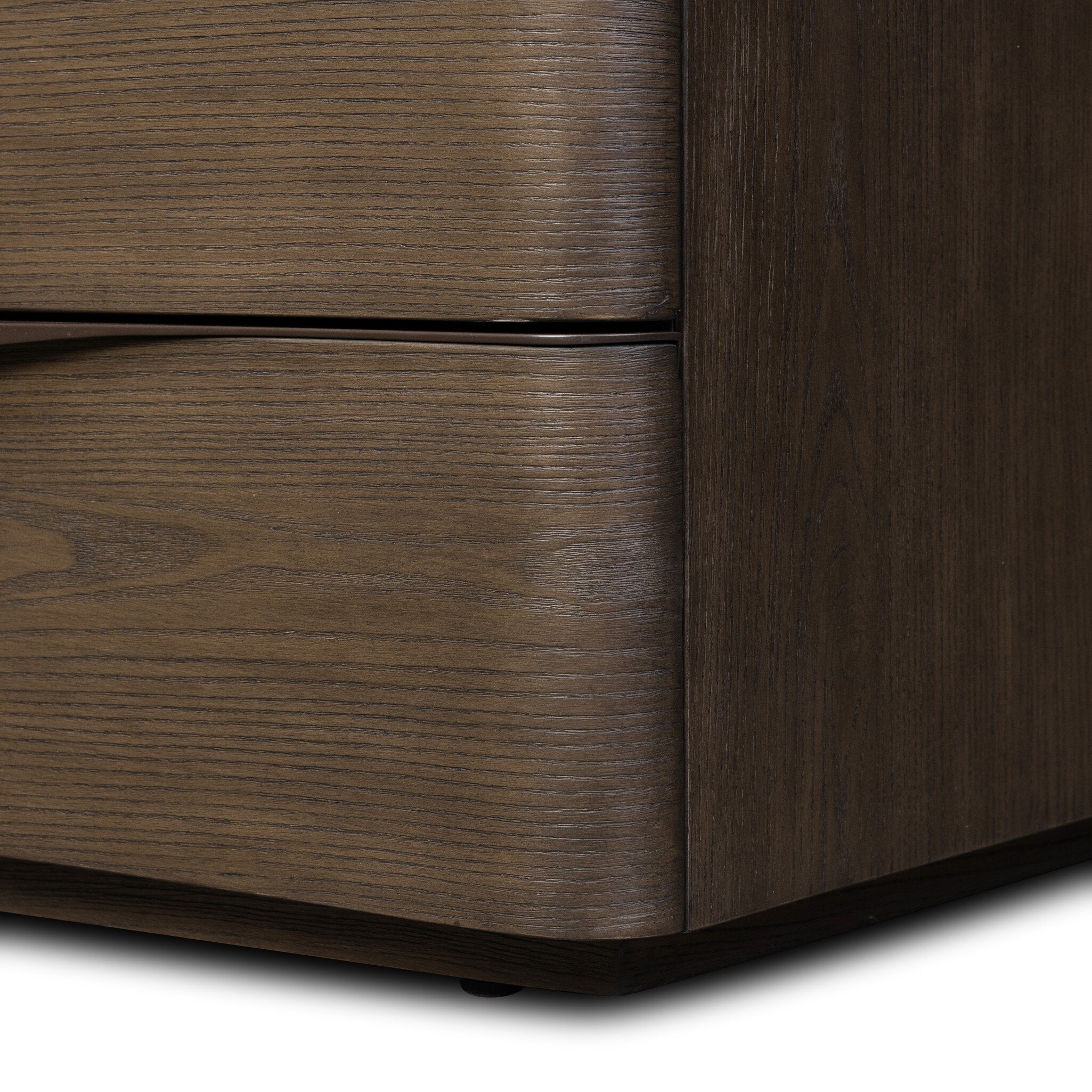 Four Hands Amiro Tumble Brown Ash Nightstand close-up detail 4