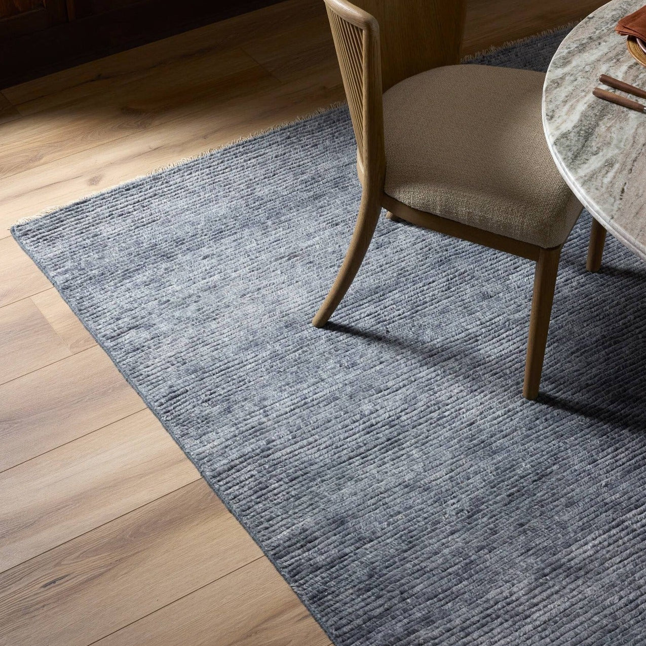 Four Hands Halima Denim Hand-Knotted Rug