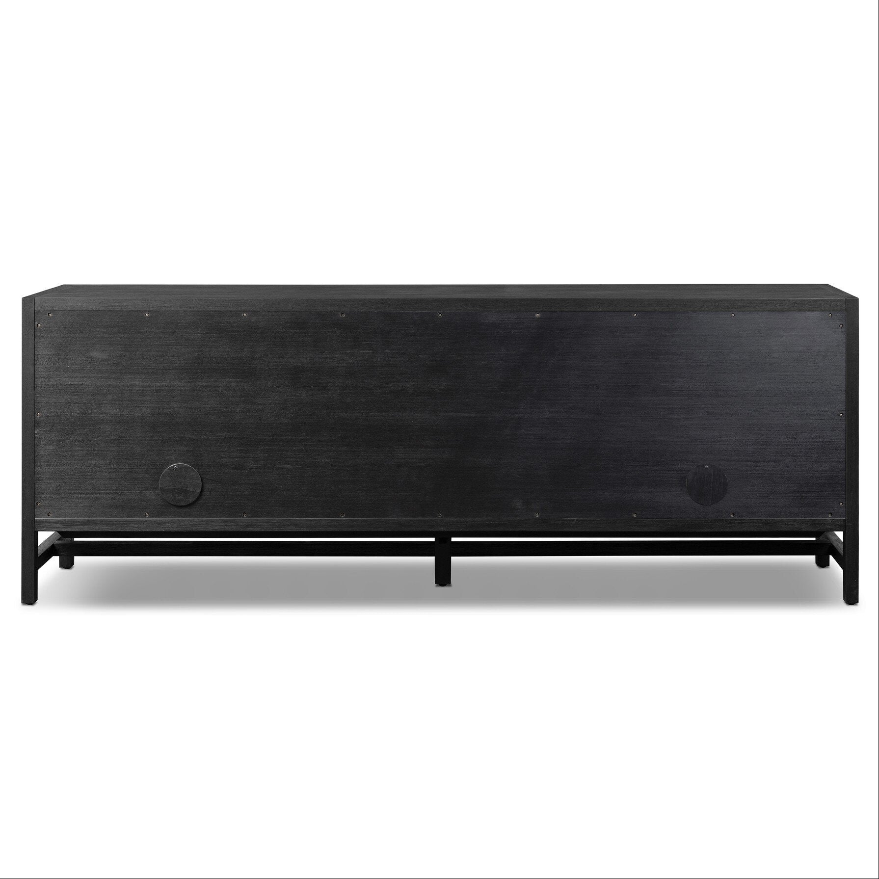 Four Hands Sullivan Black Acacia Media Console - back view