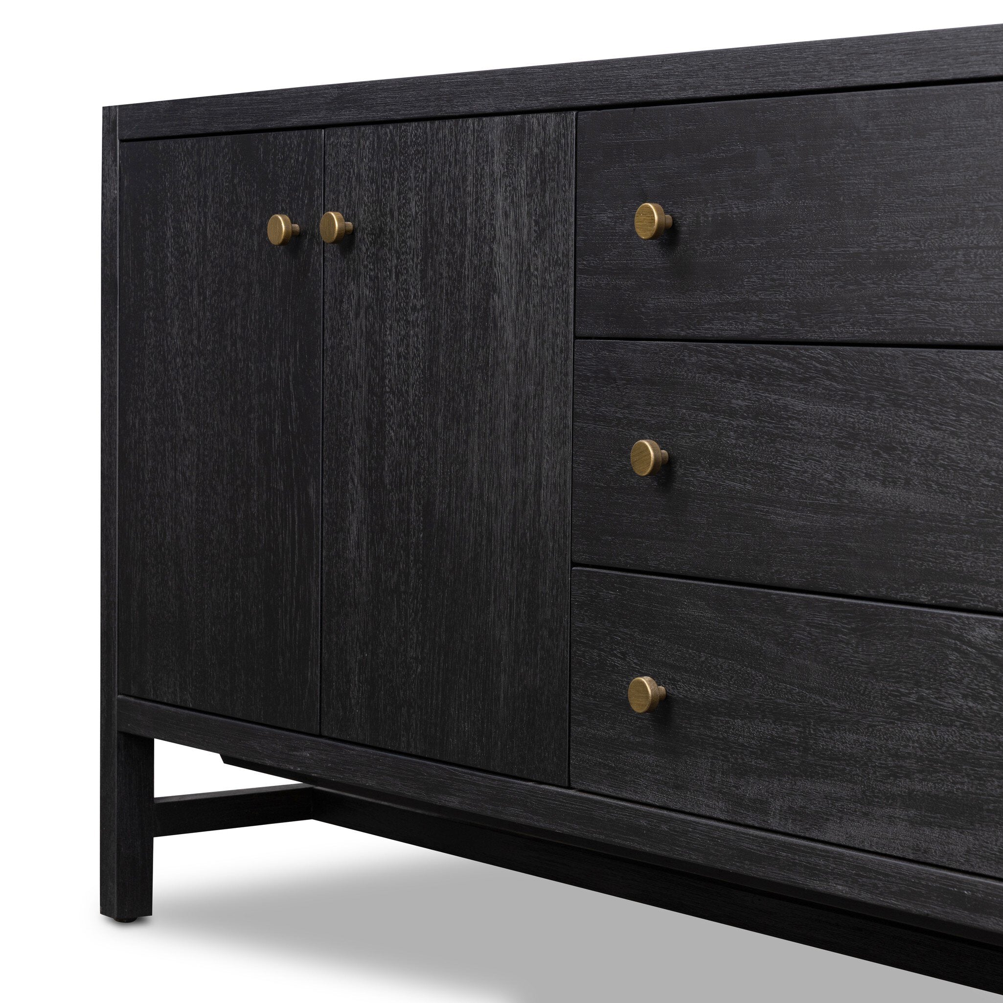 Four Hands Sullivan Black Acacia Media Console - detail 4