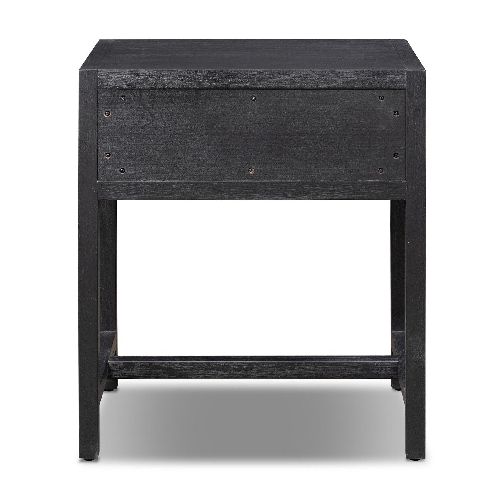 Four Hands Sullivan Black Acacia Small Nightstand - back view