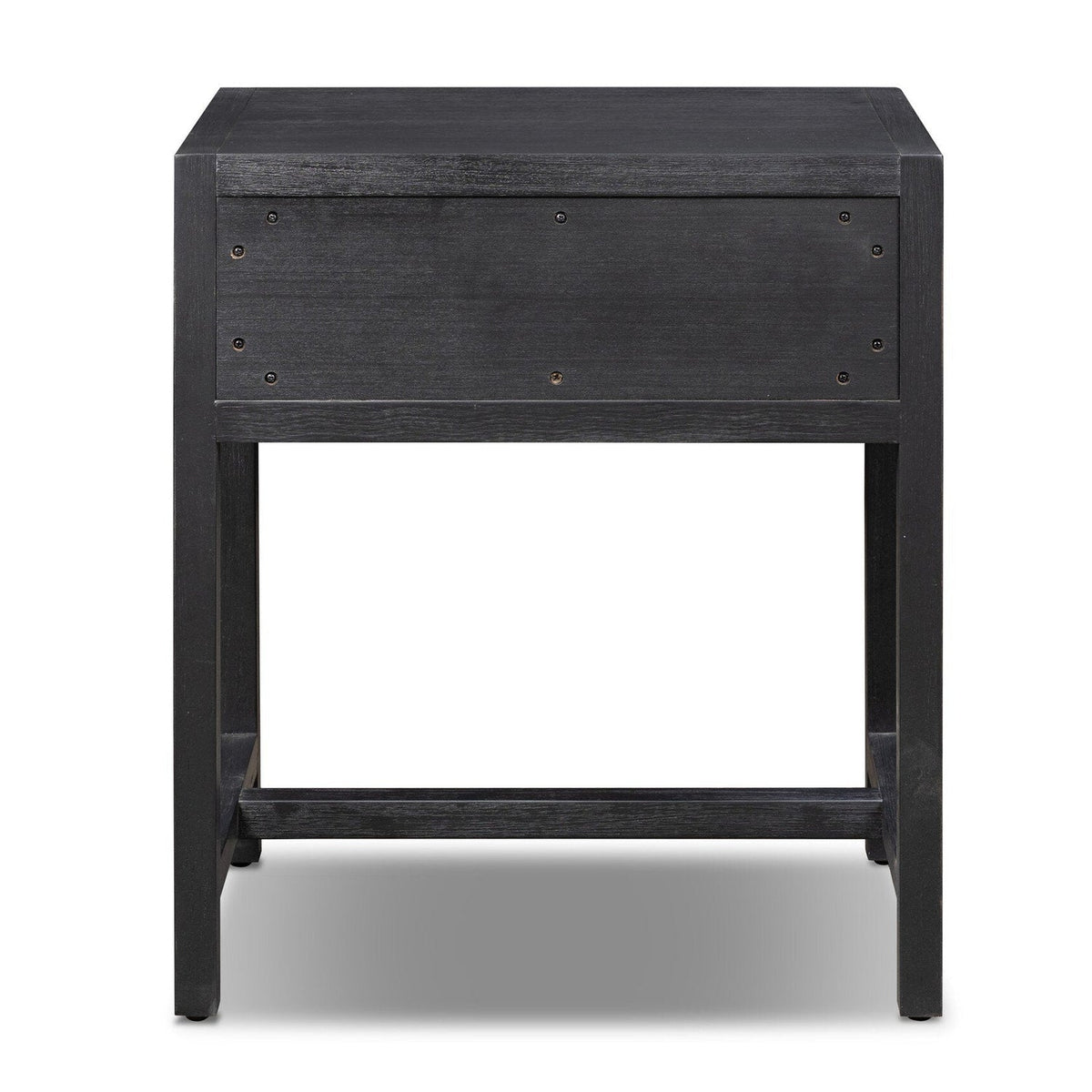 Four Hands Sullivan Black Acacia Small Nightstand - back view
