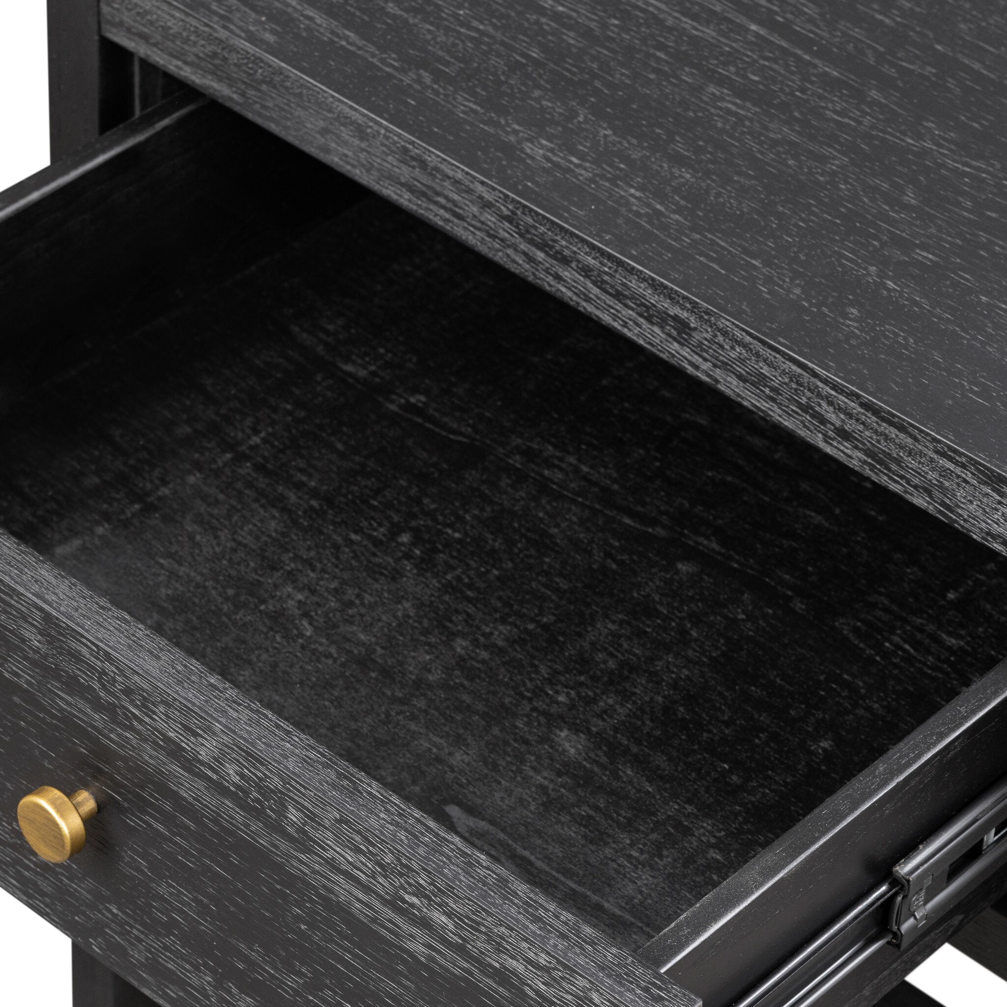 Four Hands Sullivan Black Acacia Small Nightstand - detail 6