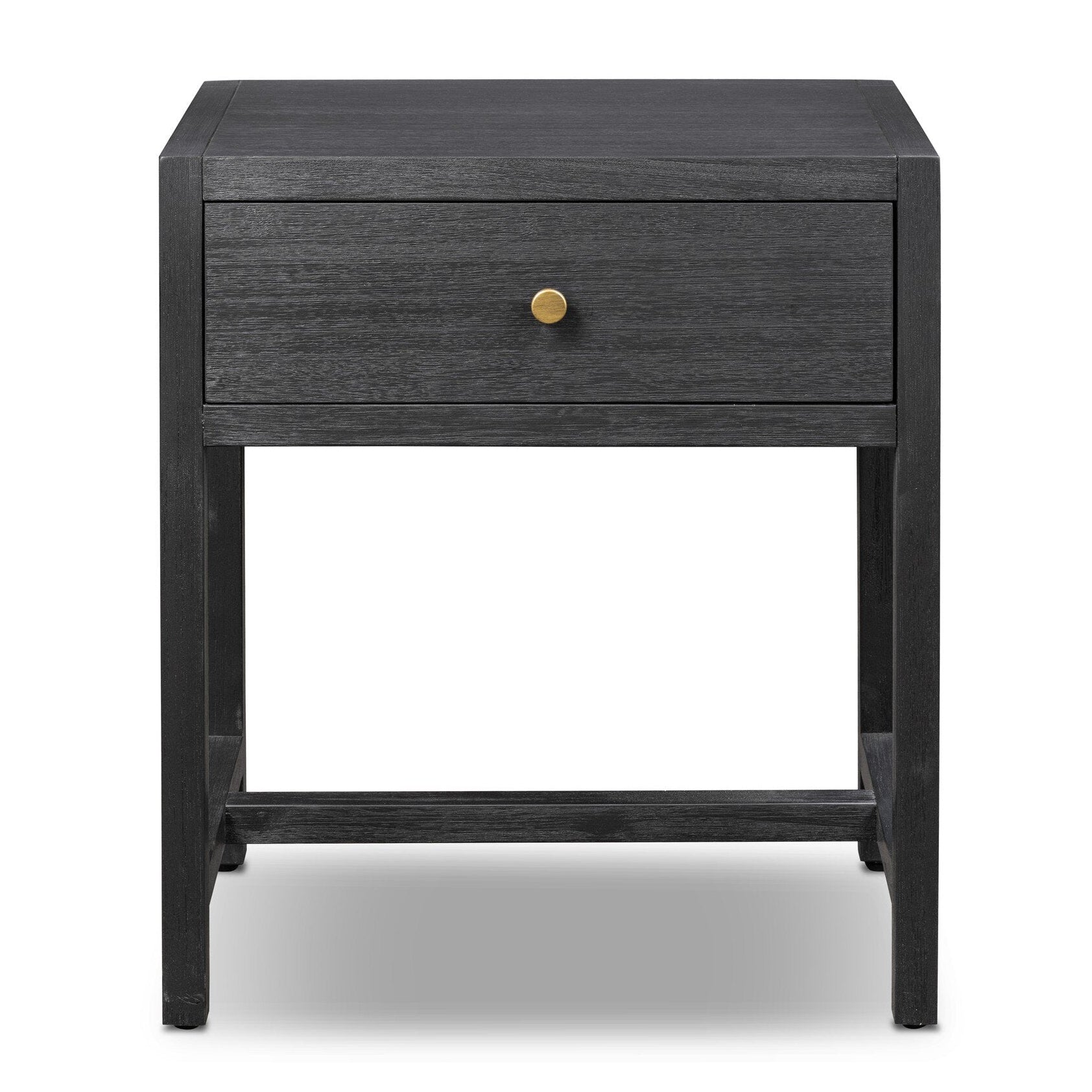 Four Hands Sullivan Black Acacia Small Nightstand - front view