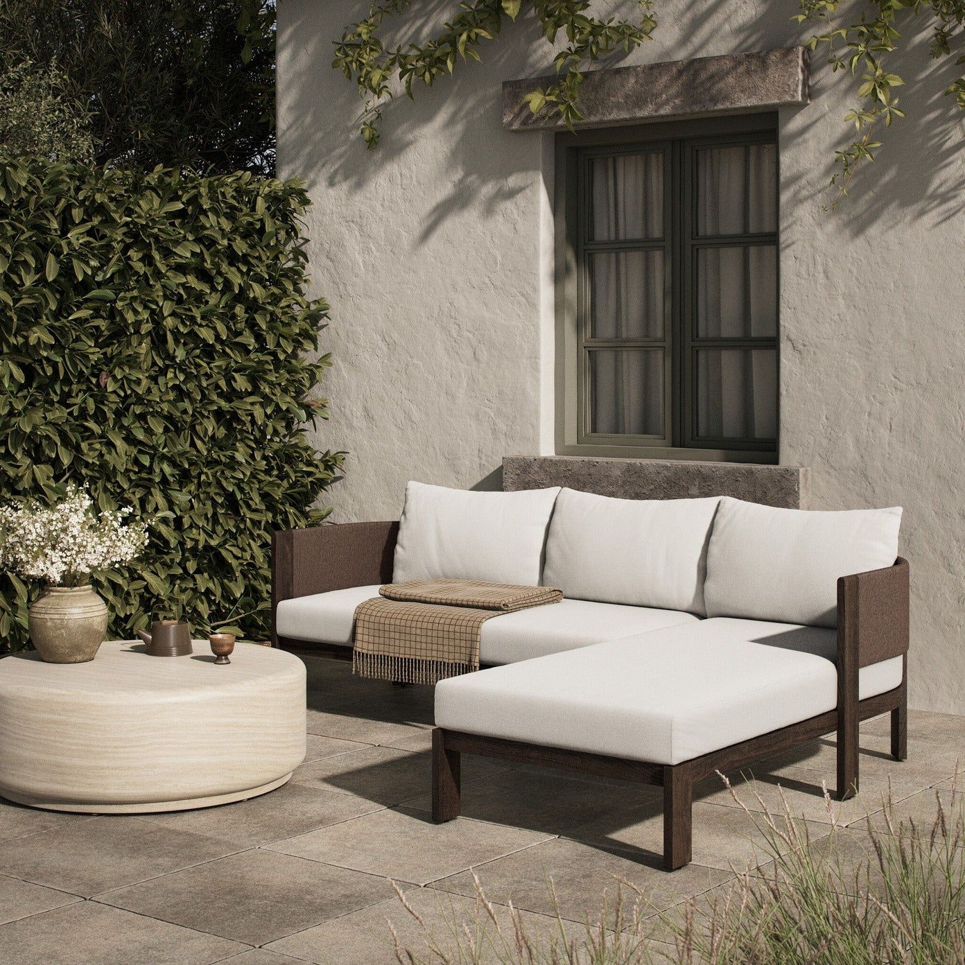 Four Hands Delancy Arashi Salt Outdoor 2-Piece Sectional Sofa