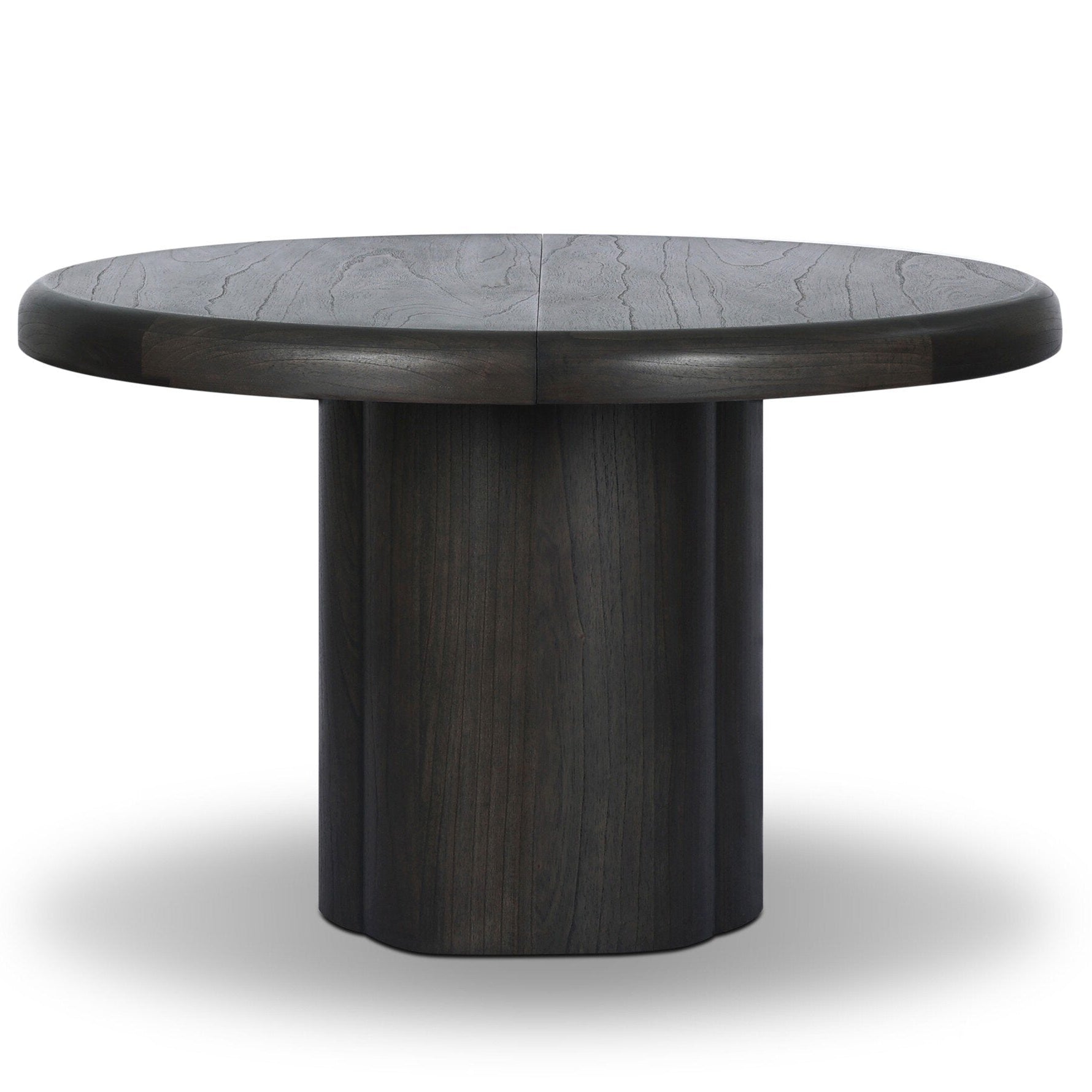 Four Hands Pemble Smoked Black Mindi Extension Dining Table - back view