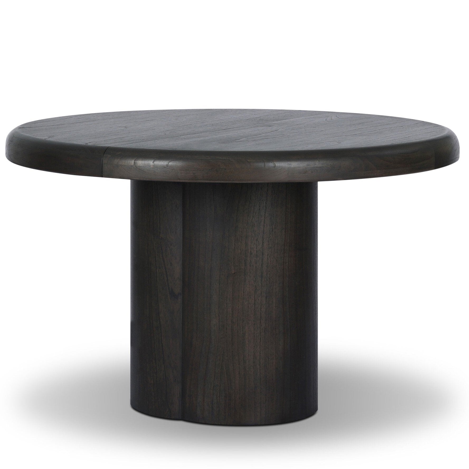 Four Hands Pemble Smoked Black Mindi Extension Dining Table - styled view