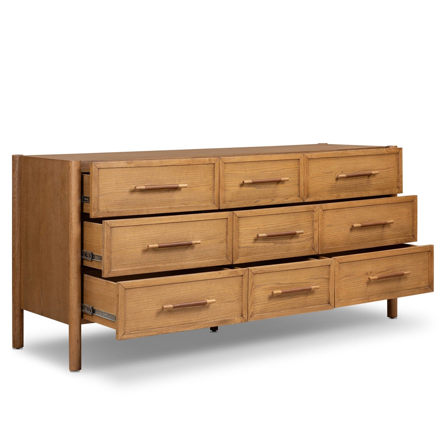 Four Hands Salado Natural Ash 9 Drawer Dresser - storage detail