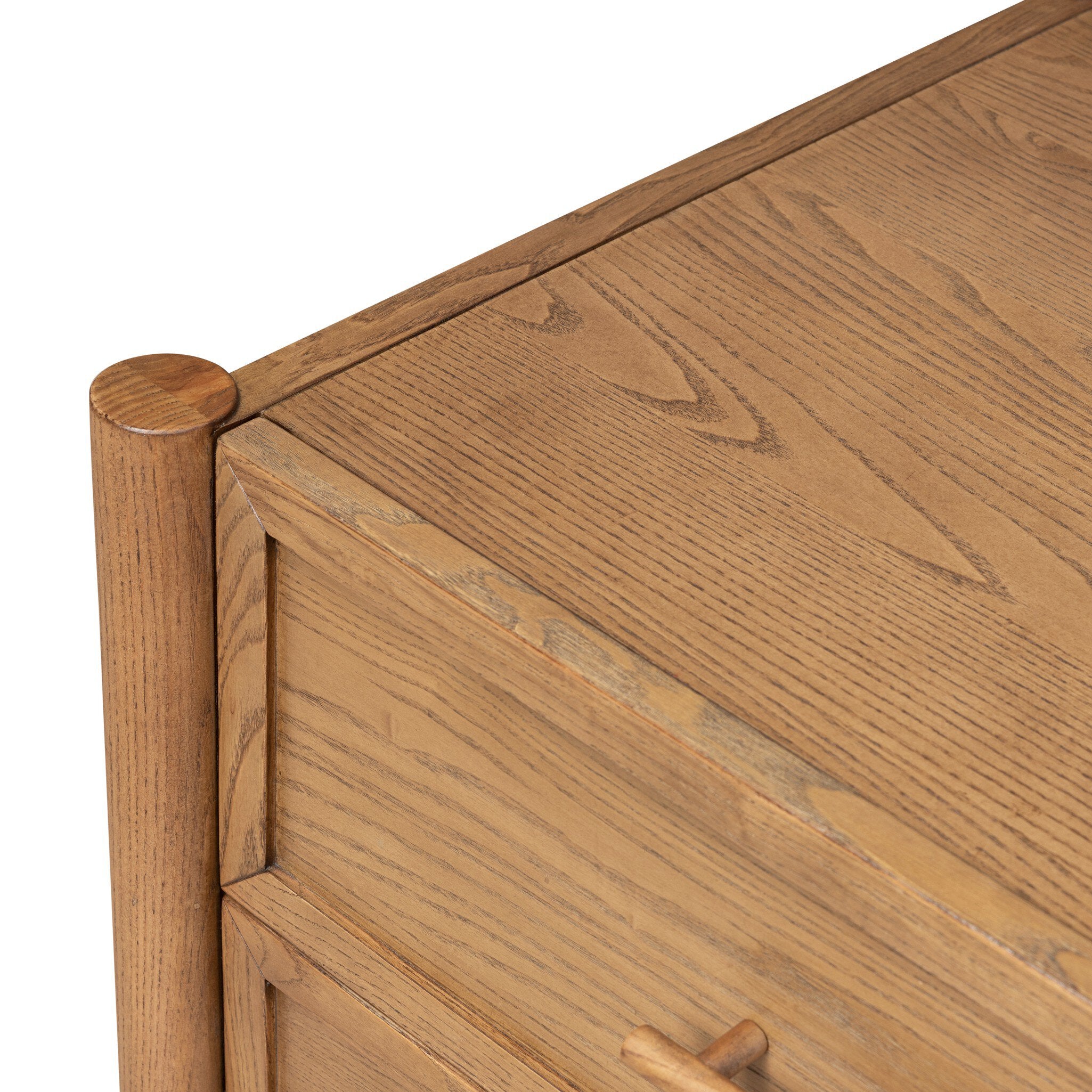 Four Hands Salado Natural Ash 2 Drawer Nightstand - detail 1