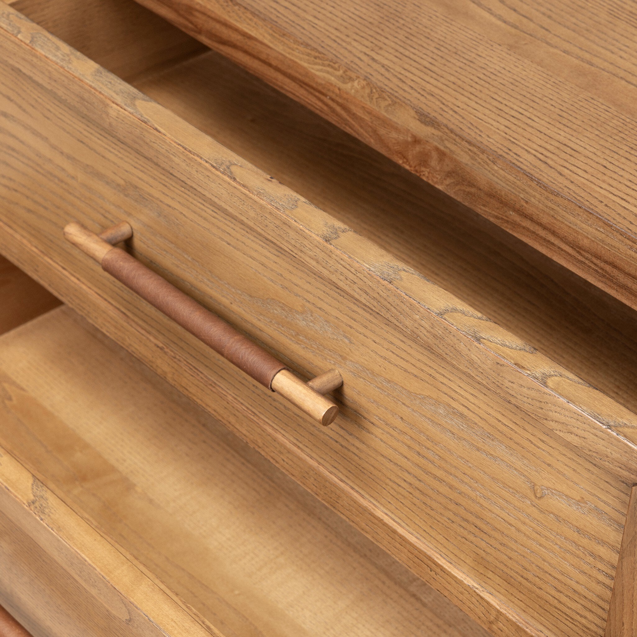 Four Hands Salado Natural Ash 2 Drawer Nightstand - detail 6