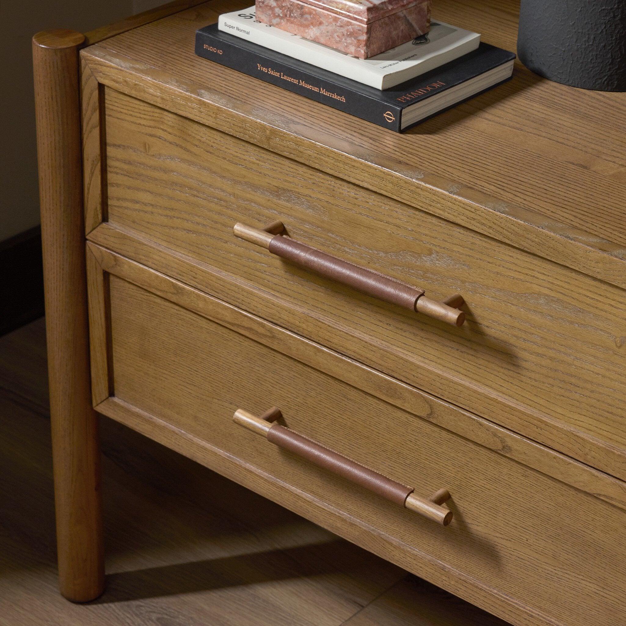 Four Hands Salado Natural Ash 2 Drawer Nightstand - detail 9