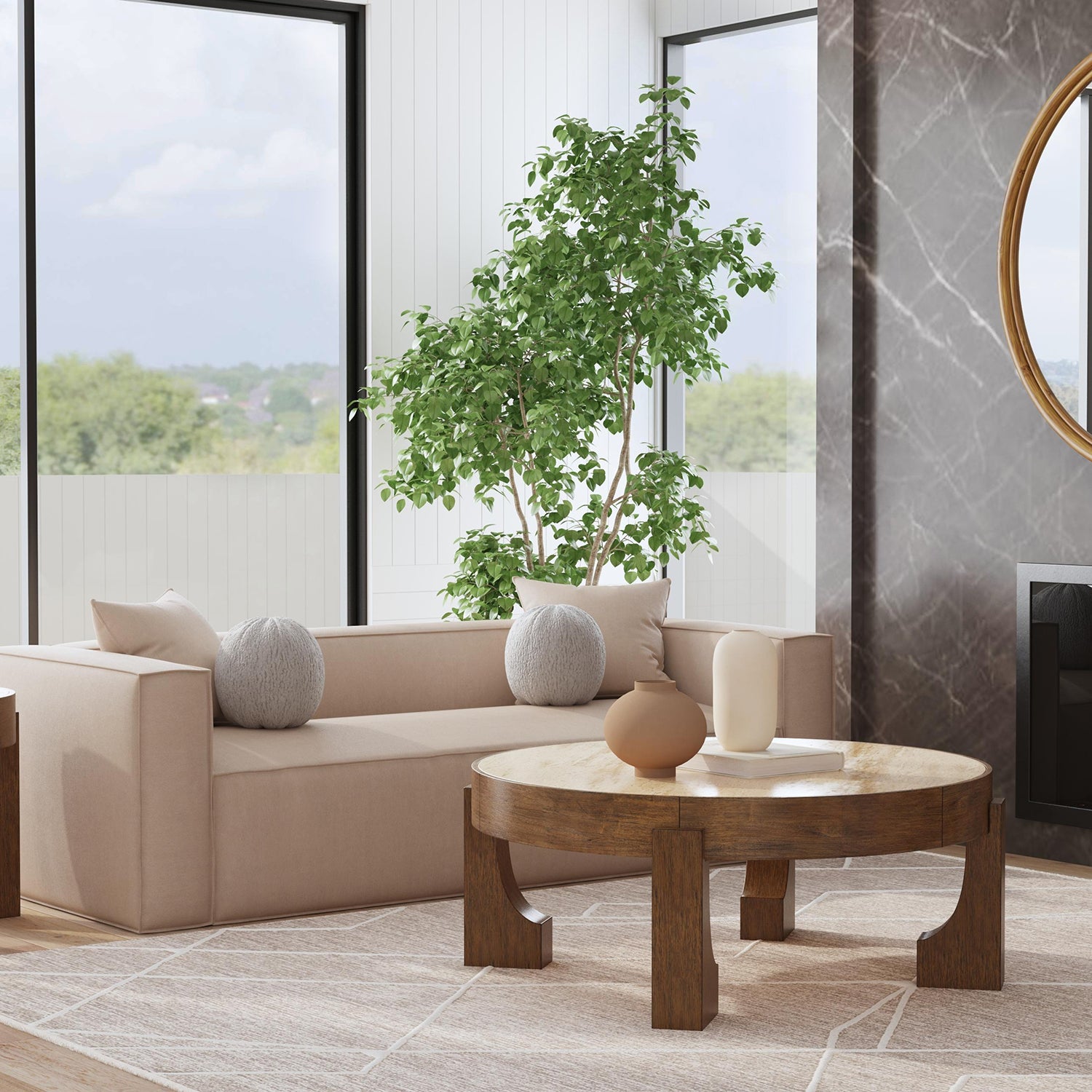 Bassett Mirror Canyon Cocktail Table