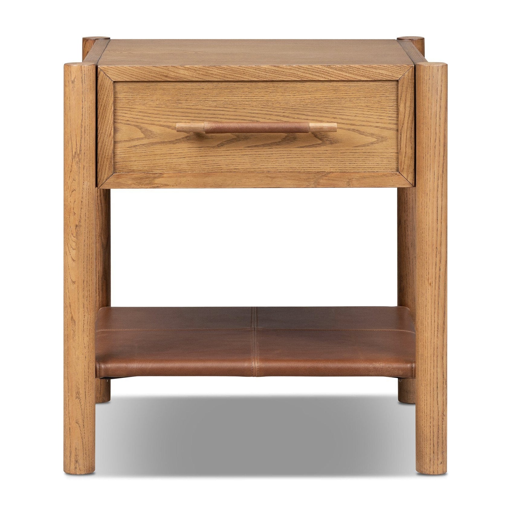 Four Hands Salado Natural Ash 1 Drawer Nightstand - front view