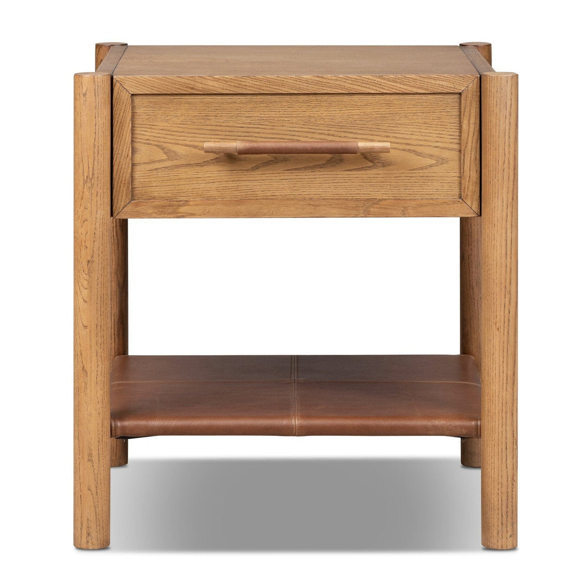 Four Hands Salado Natural Ash 1 Drawer Nightstand - front view