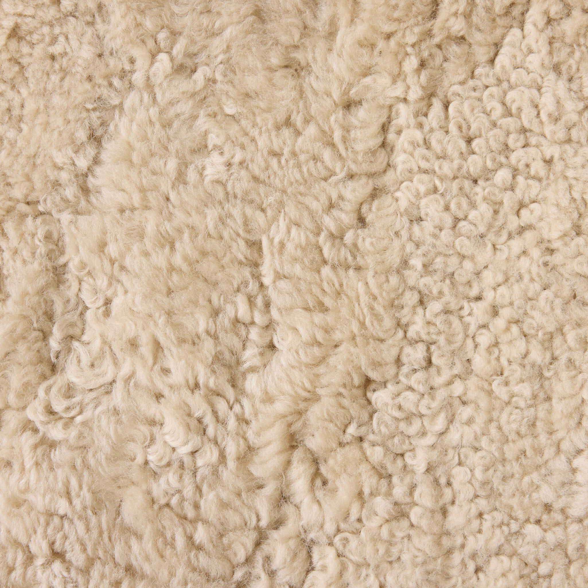 Four Hands Katrine Beige Shorn Shearling Dining Chair - detail 2
