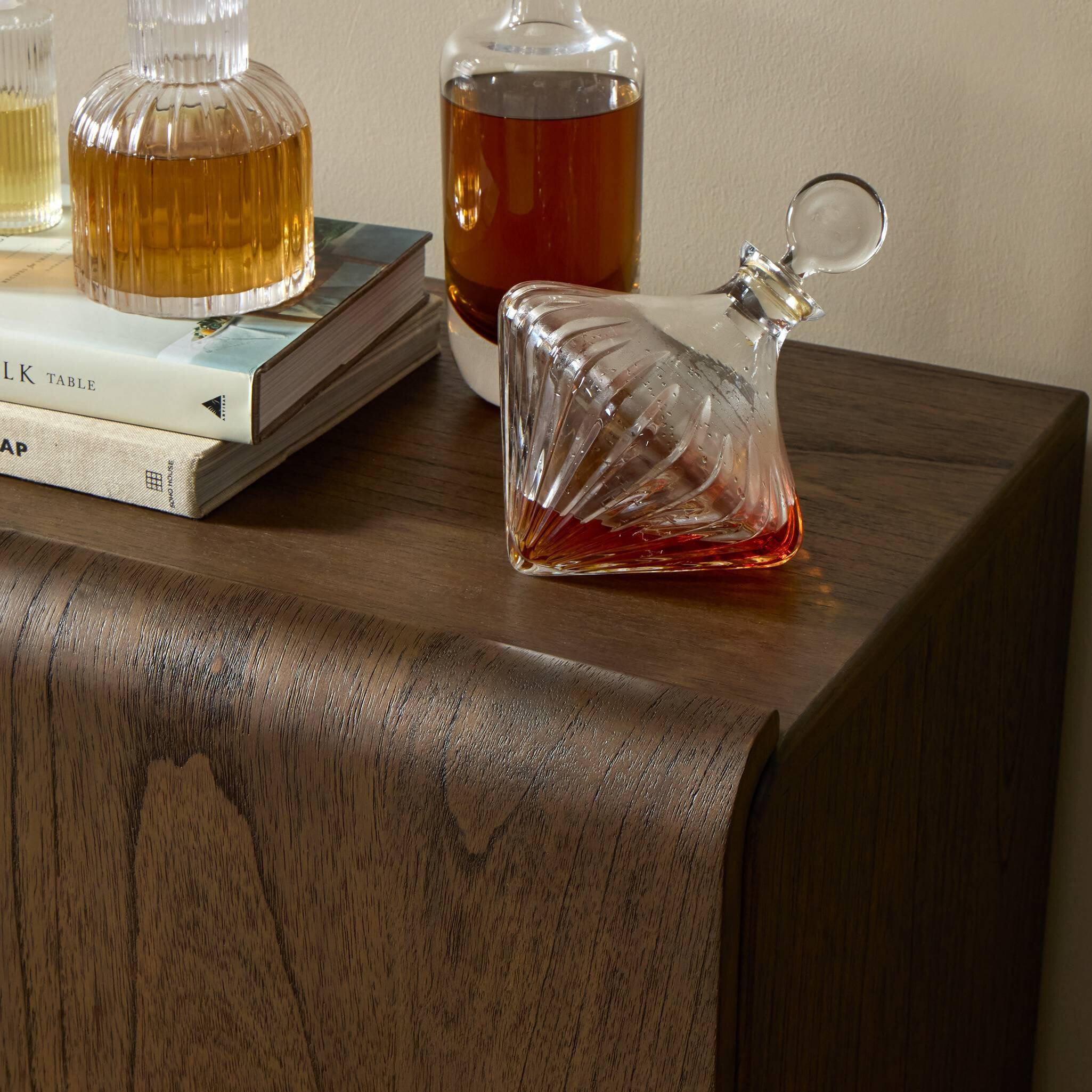 Four Hands Arlet Stained Saddle Brown Mindi Sideboard construction close-up