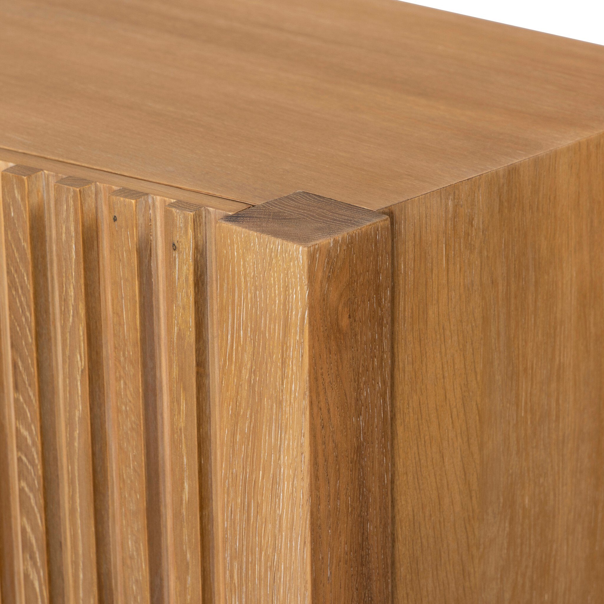 Four Hands Tristan Light Natural Oak Media Console material close-up