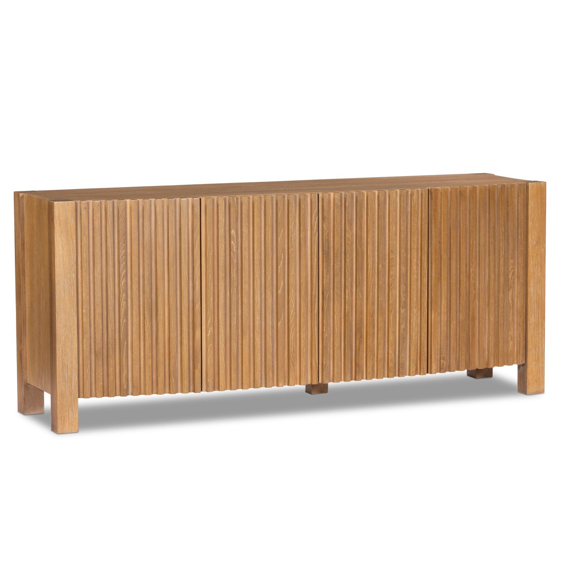 Four Hands Tristan Light Natural Oak Media Console in Light Natural Oak Veneer