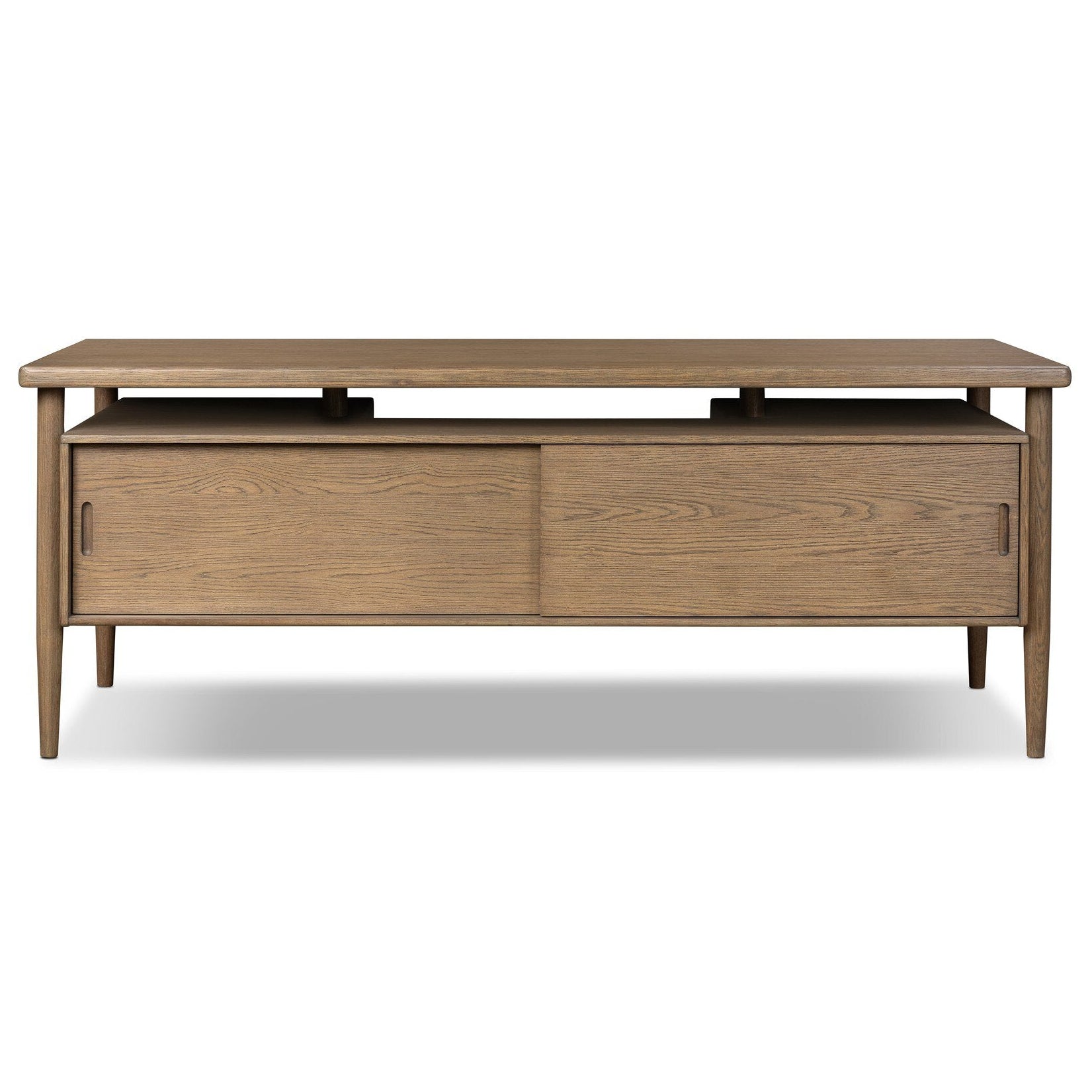 Four Hands Archer Toasted Brown Oak Desk back view