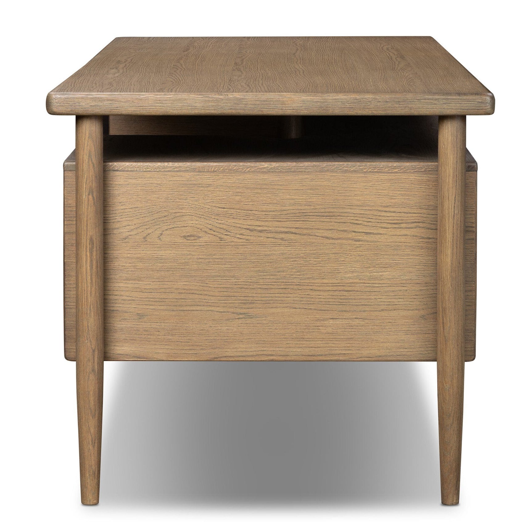 Four Hands Archer Toasted Brown Oak Desk side view