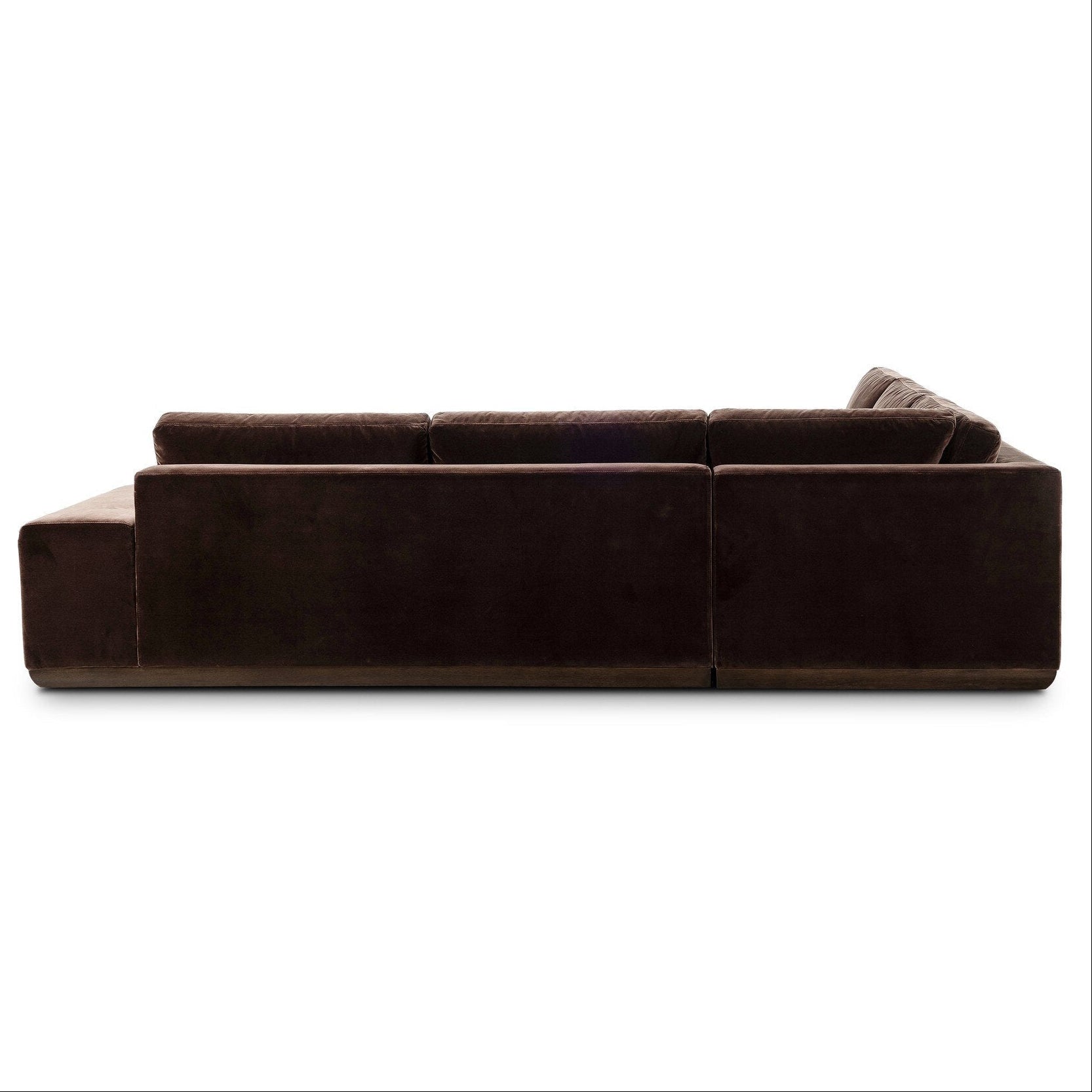 Four Hands Isaiah Surrey Cocoa 3 Piece Sectional Sofa back view