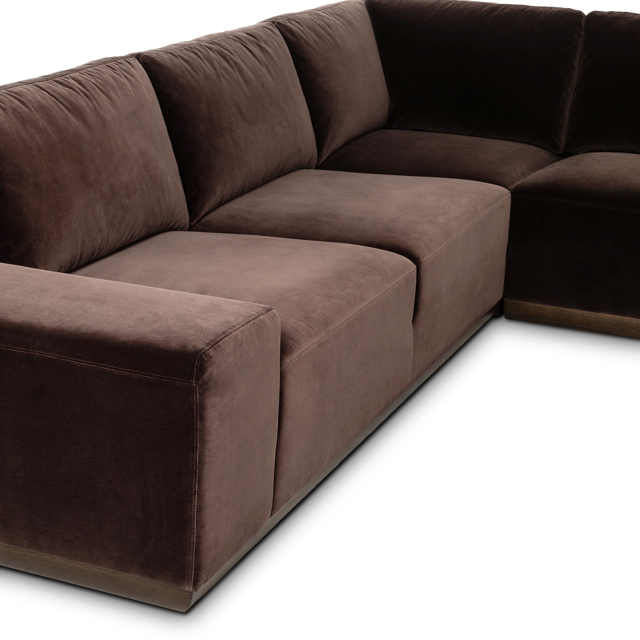 Four Hands Isaiah Surrey Cocoa 3 Piece Sectional Sofa detail view 4