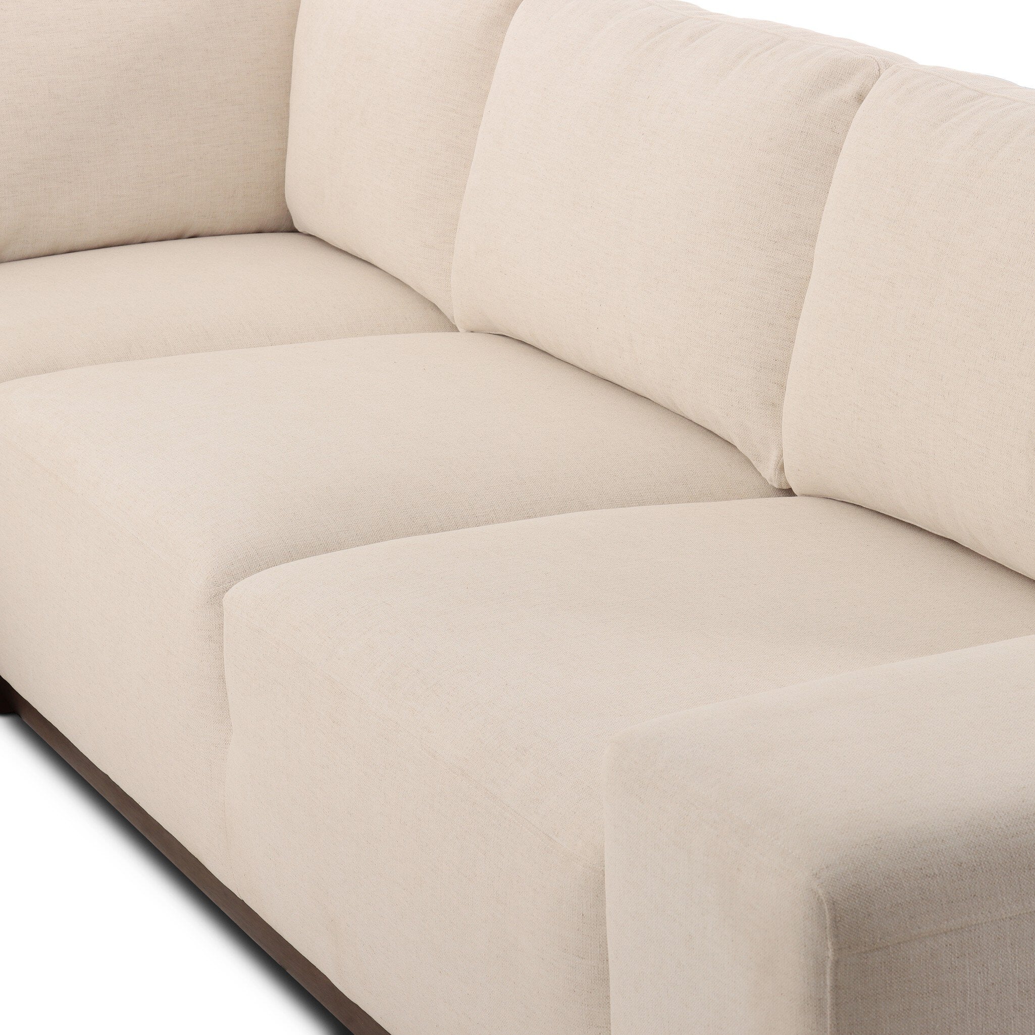 Four Hands Isaiah Crypton Nomad Snow 3 Piece Sectional Sofa detail view 3