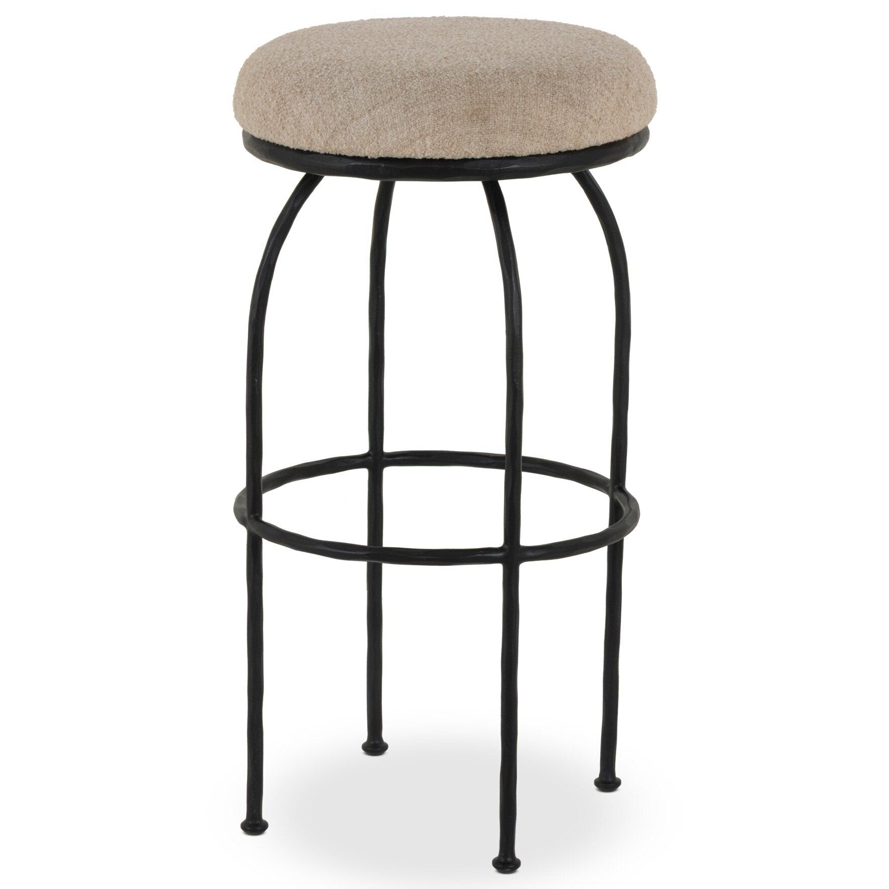 Four Hands Larisa Yuma Cream Swivel Bar Stool styled setting