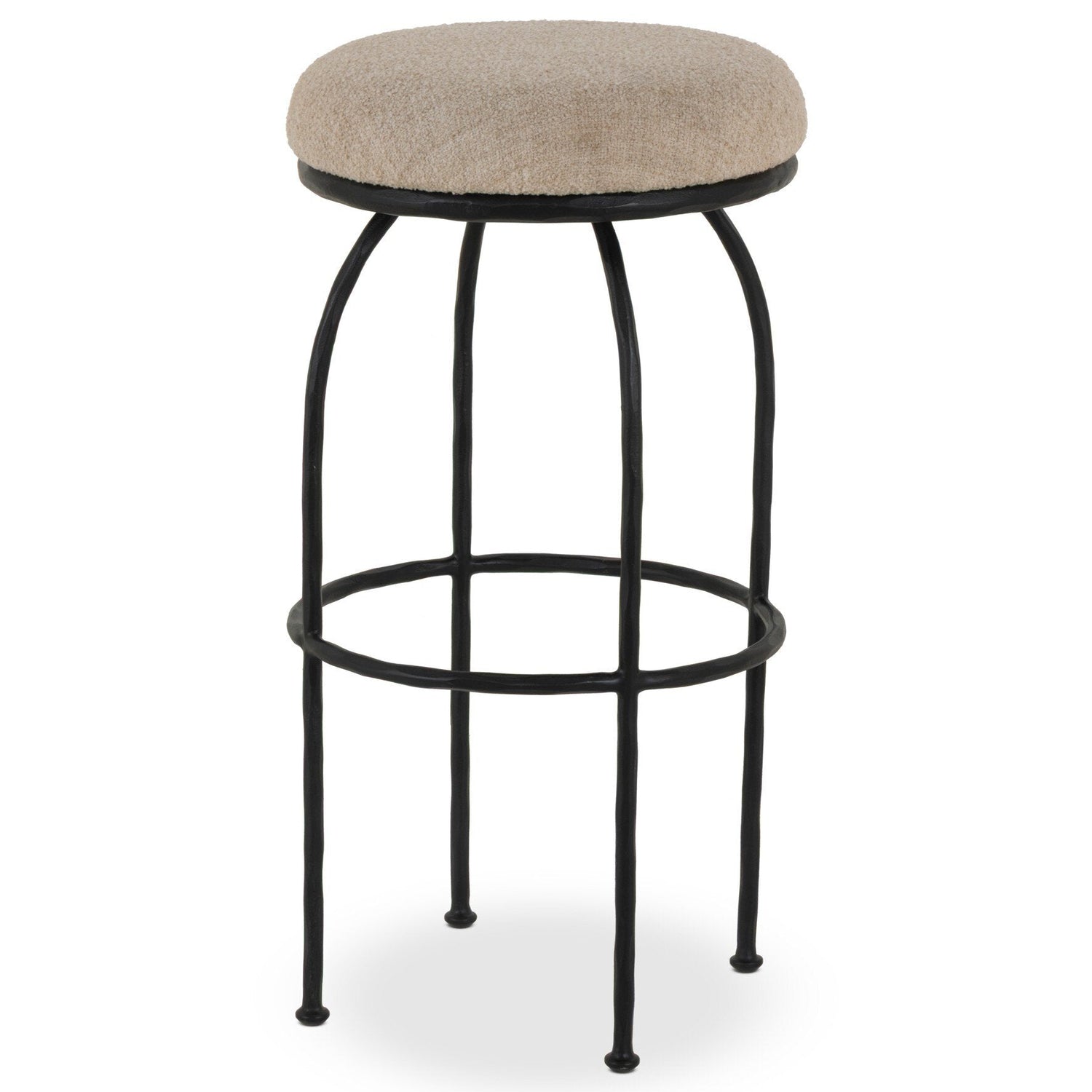Four Hands Larisa Yuma Cream Swivel Bar Stool styled setting