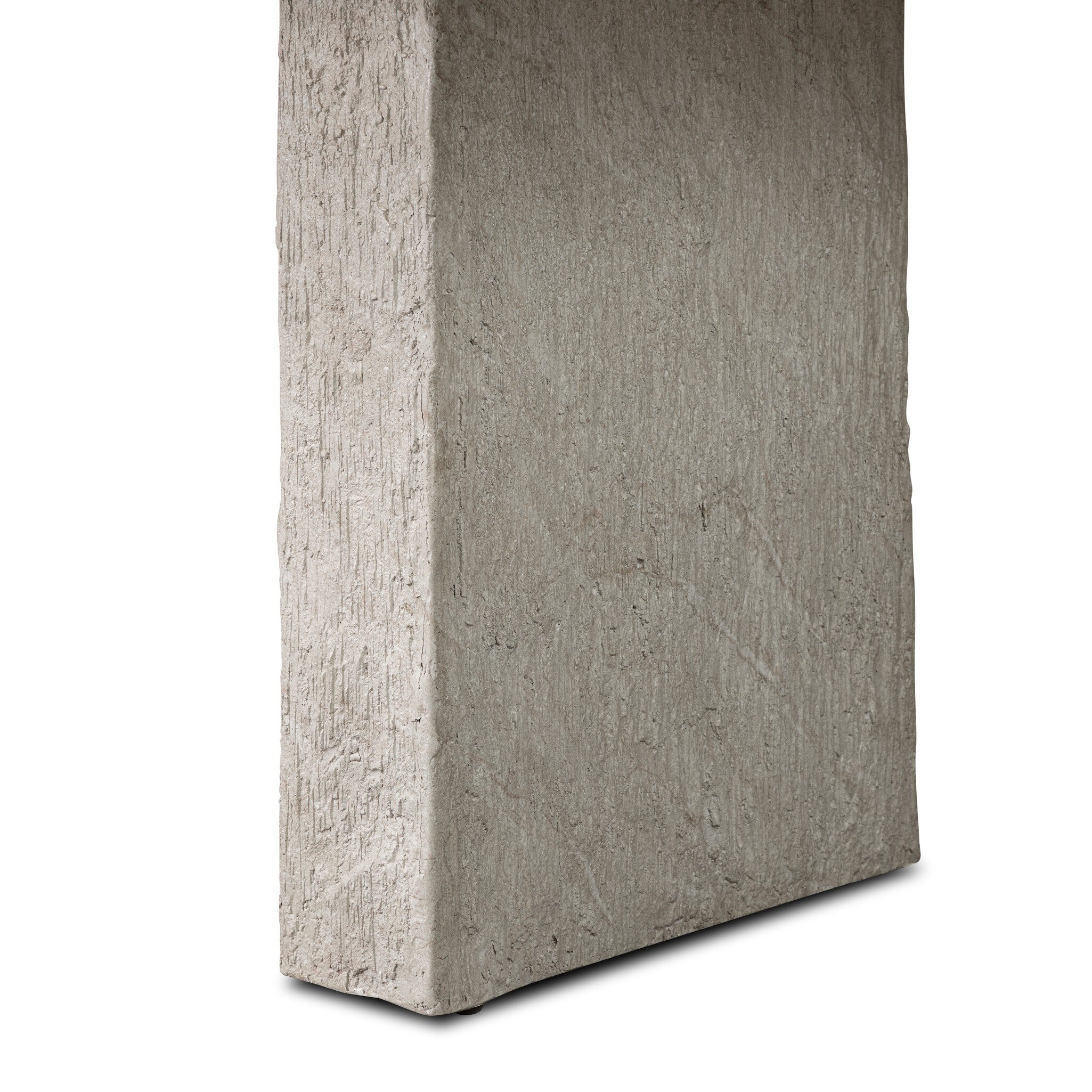 Four Hands Alessandro Smooth Quarried Cream Concrete Outdoor Dining Table texture close-up