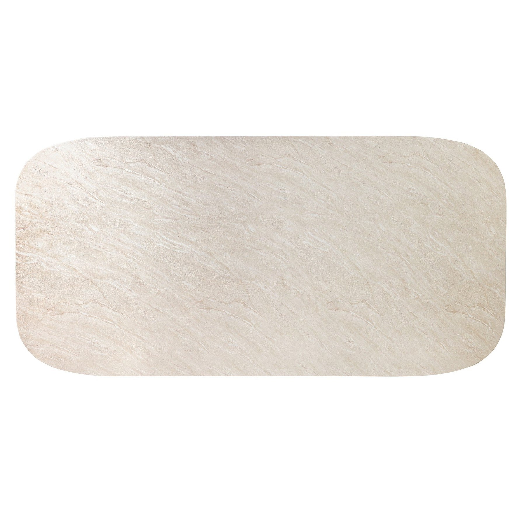Four Hands Alessandro Smooth Quarried Cream Concrete Outdoor Dining Table top-down view
